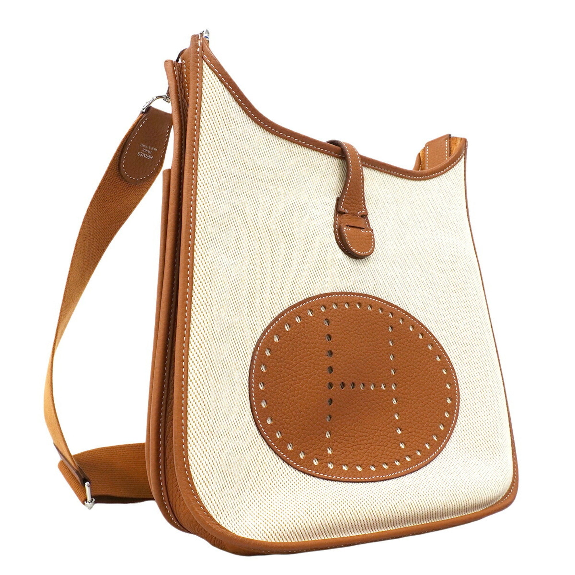 Hermes Gold Toile H Shoulder Bag (Pre-Owned)
