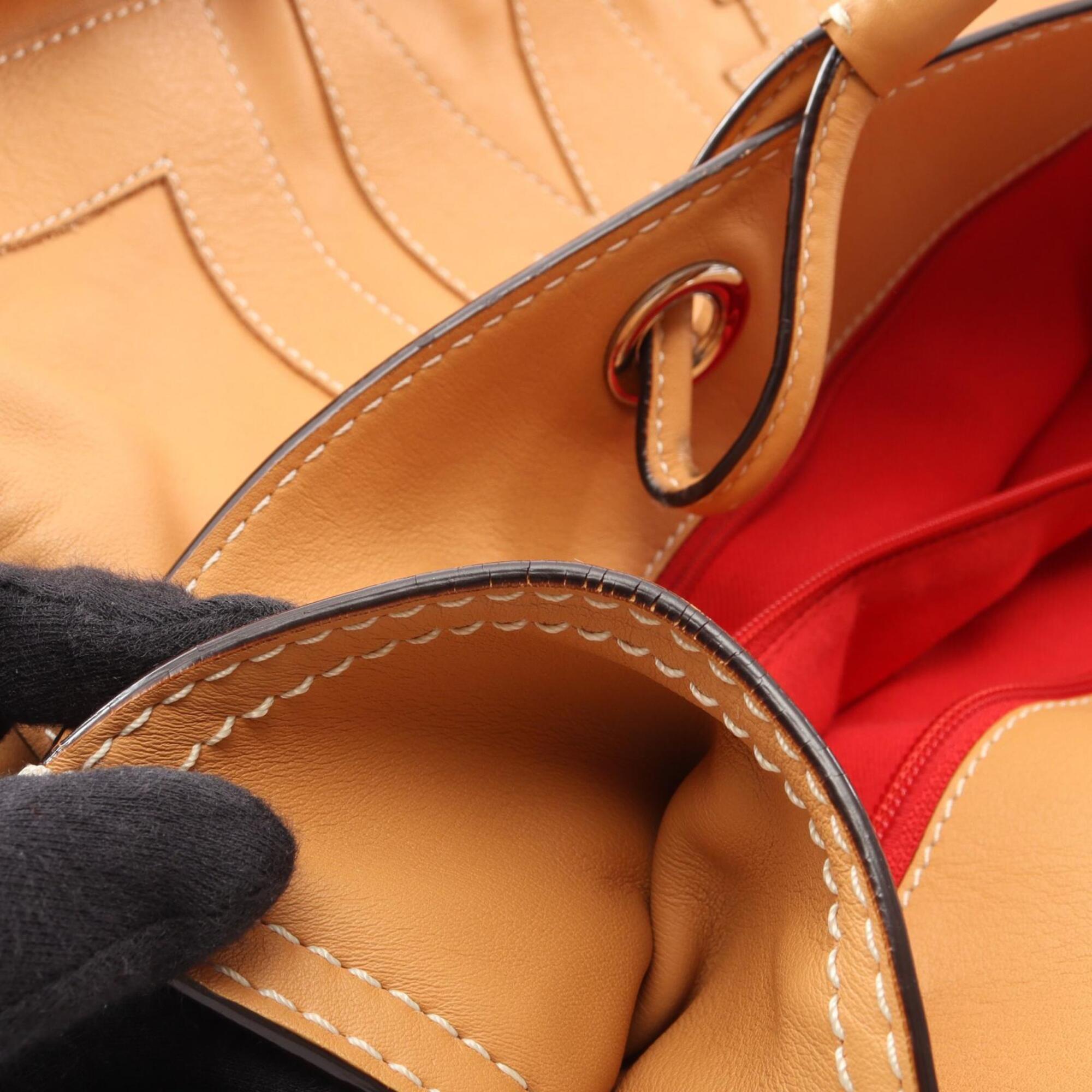 Loewe Brown Leather Handbag Tote Bag (Pre-Owned)