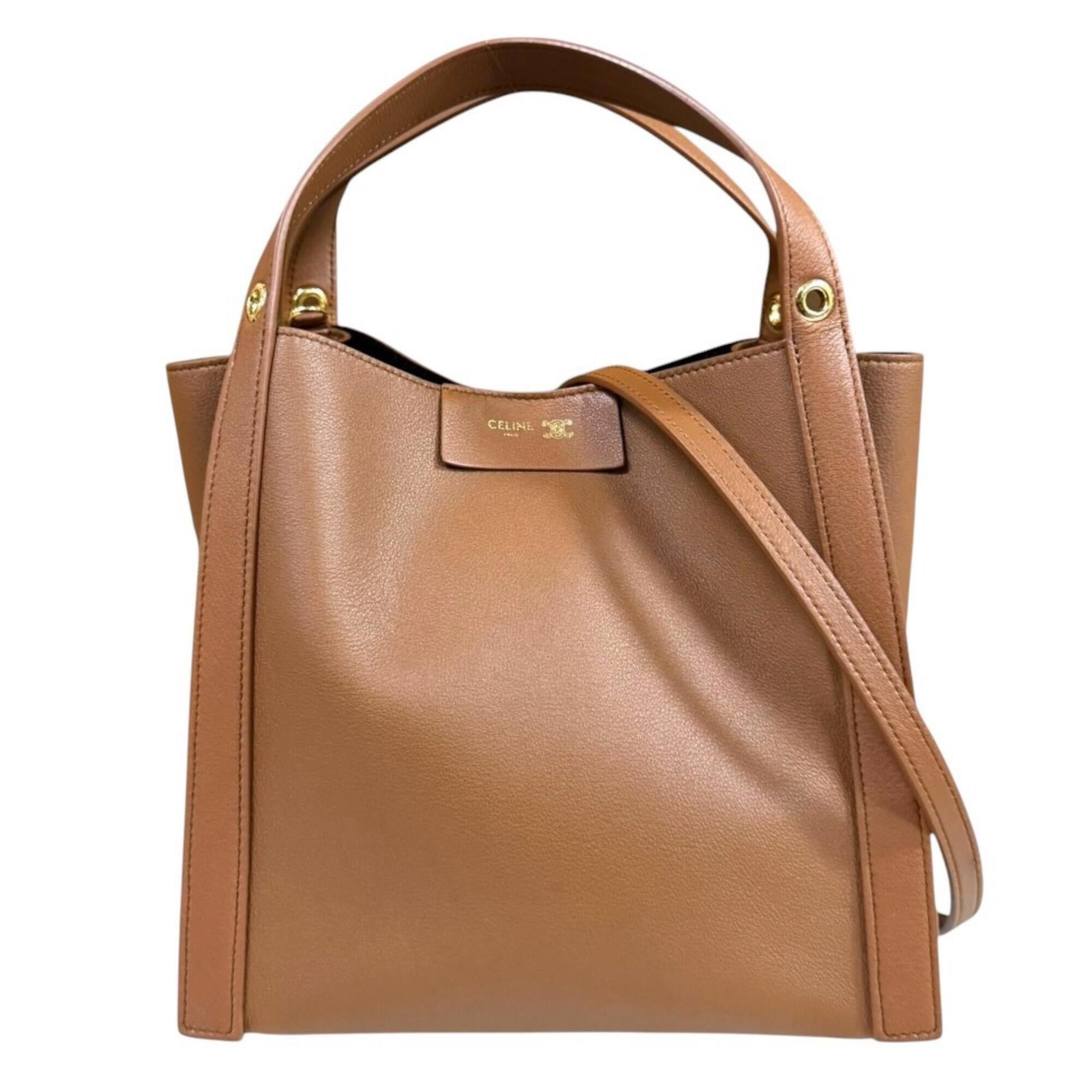 Celine Brown Camel Leather Shoulder Bag (Pre-Owned)
