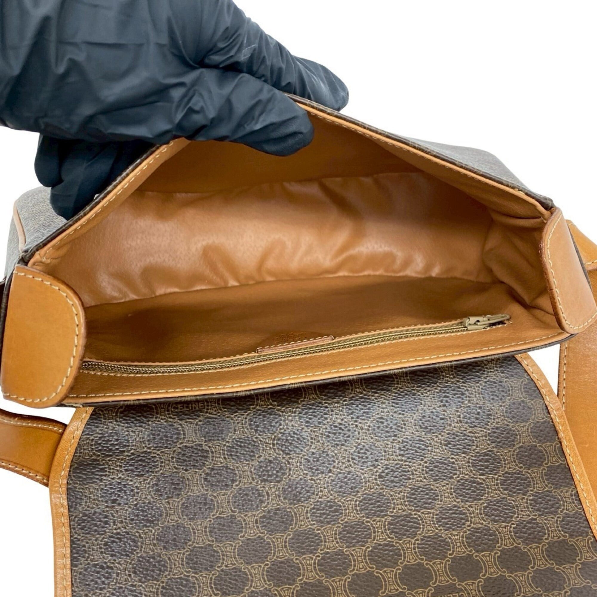 Celine Brown Leather Pvc Shoulder Bag (Pre-Owned)