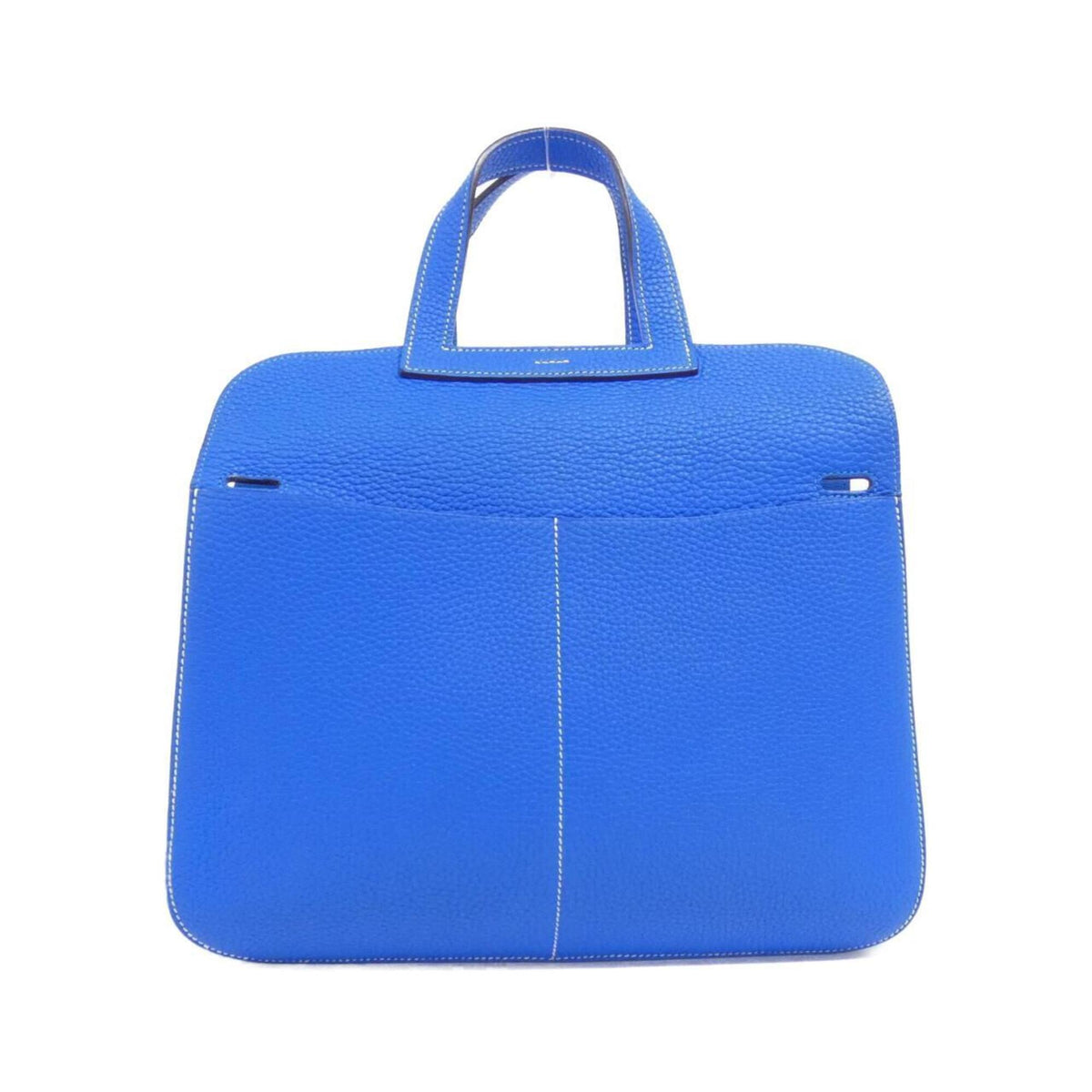 Hermes Blue Hydra Taurillon Clemence Leather Handbag (Pre-Owned)