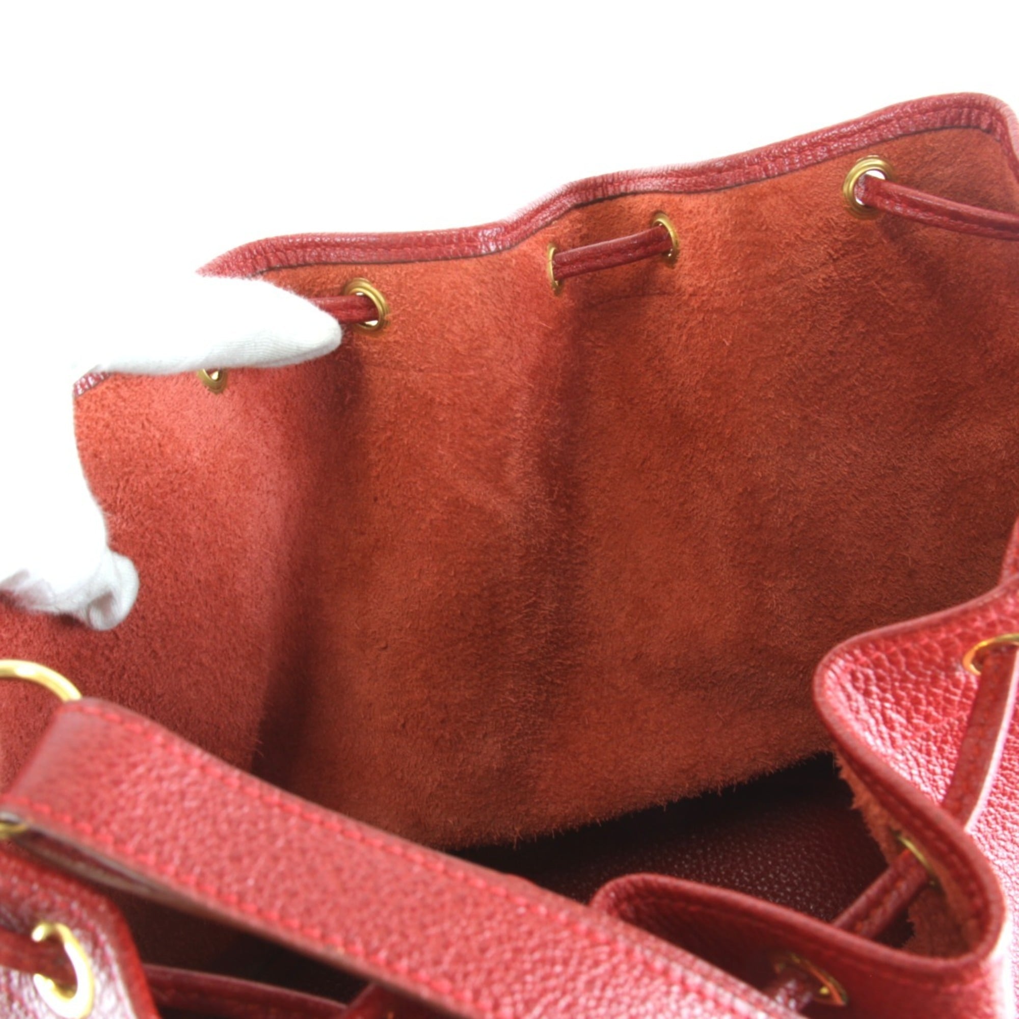 Hermes Red Color Leather Shoulder Bag (Pre-Owned)