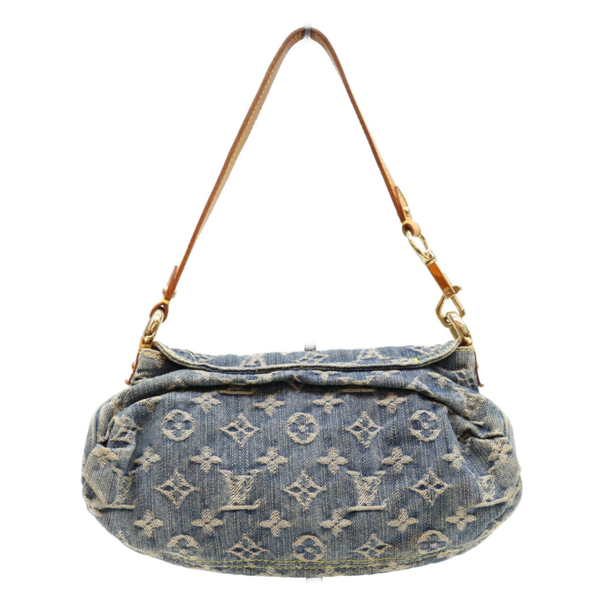 Louis Vuitton Gold Monogram Denim Shoulder Bag (Pre-Owned)