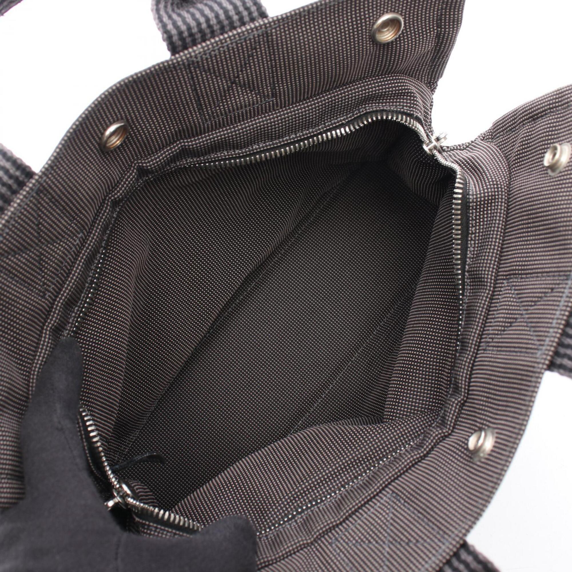 Hermes Gray Nylon Canvas Canvas Handbag Tote Bag (Pre-Owned)