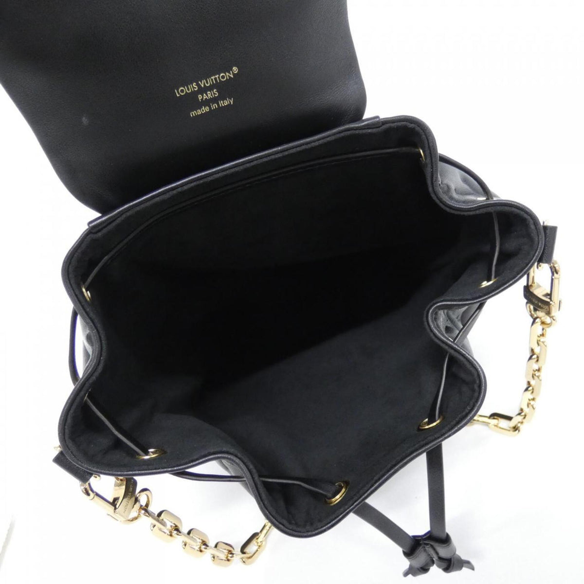 Louis Vuitton Black Leather Backpack (Pre-Owned)