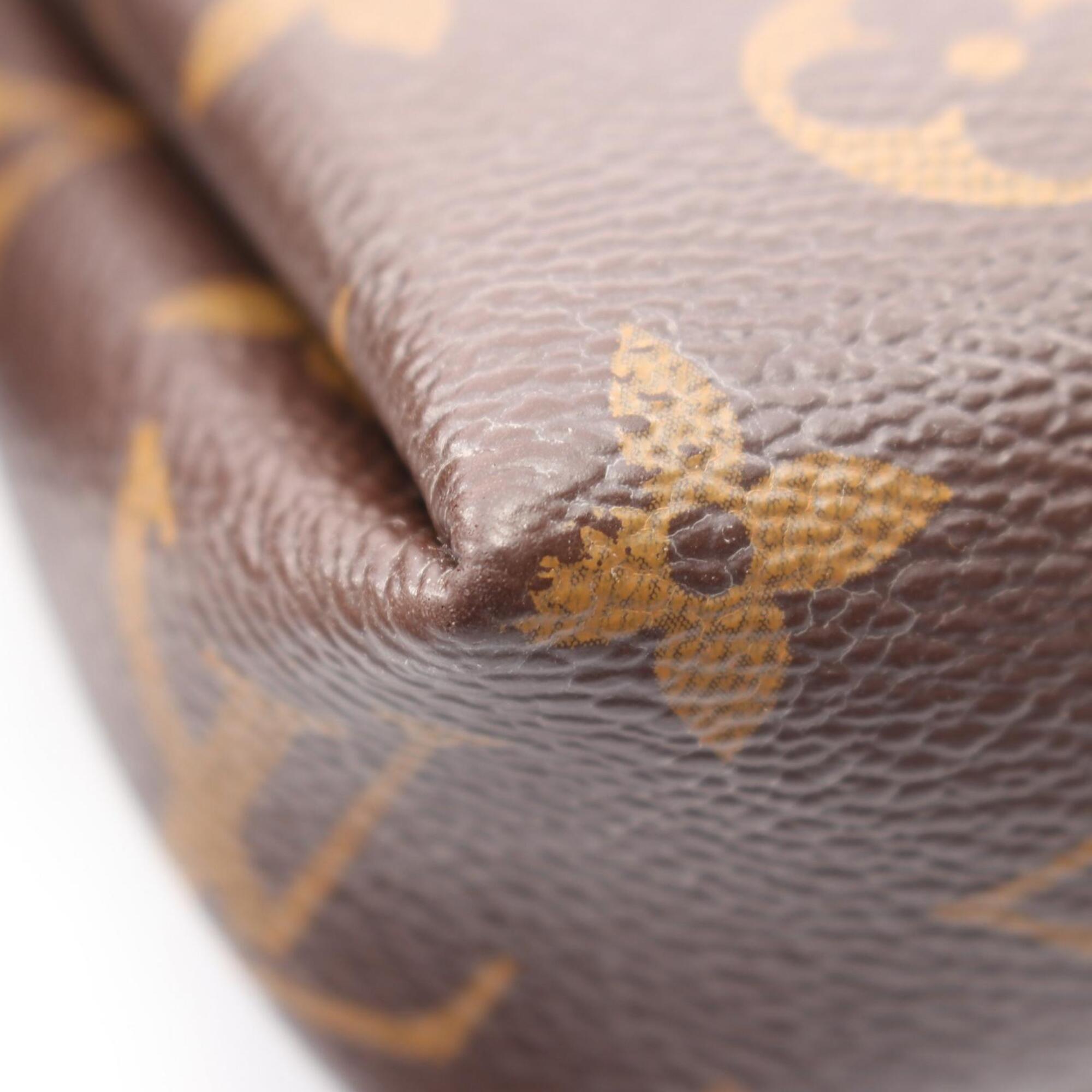 Louis Vuitton Brown Cerise Red Color Coated Canvas Pvc Monogram Leather Handbag (Pre-Owned)