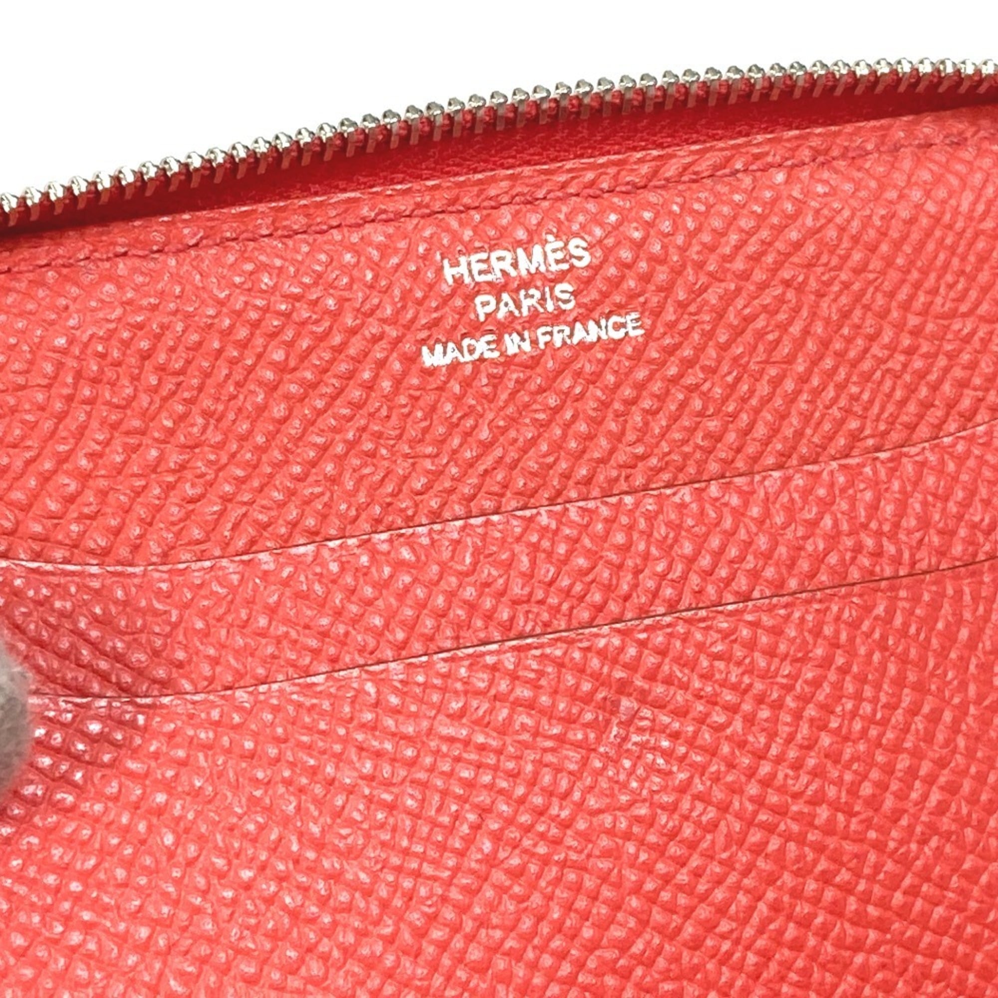 Hermes Soie Cool Rose Jaipur Epsom Leather Silk Wallet (Bi-Fold) (Pre-Owned)