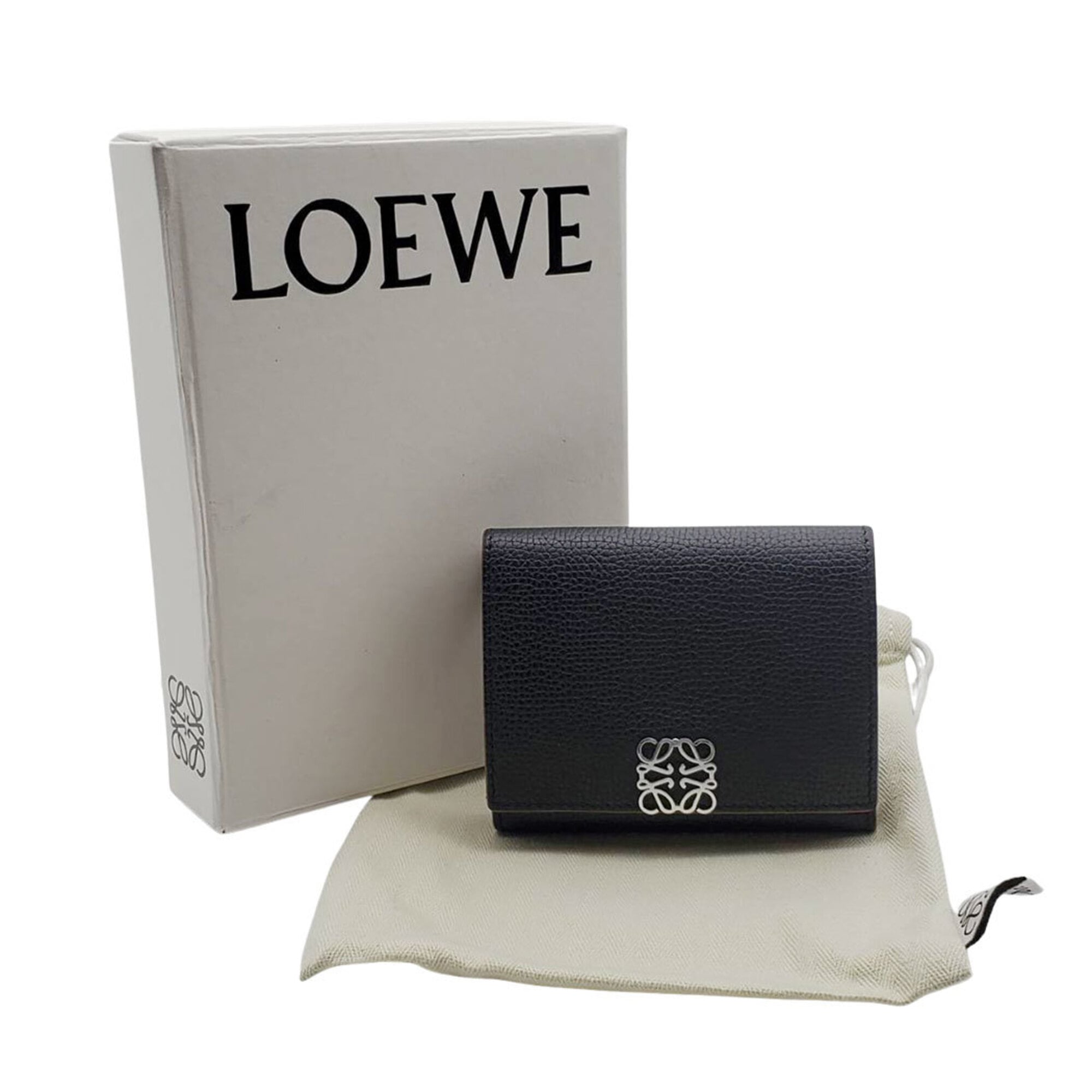 Loewe Black Leather Wallet (Tri-Fold) (Pre-Owned)