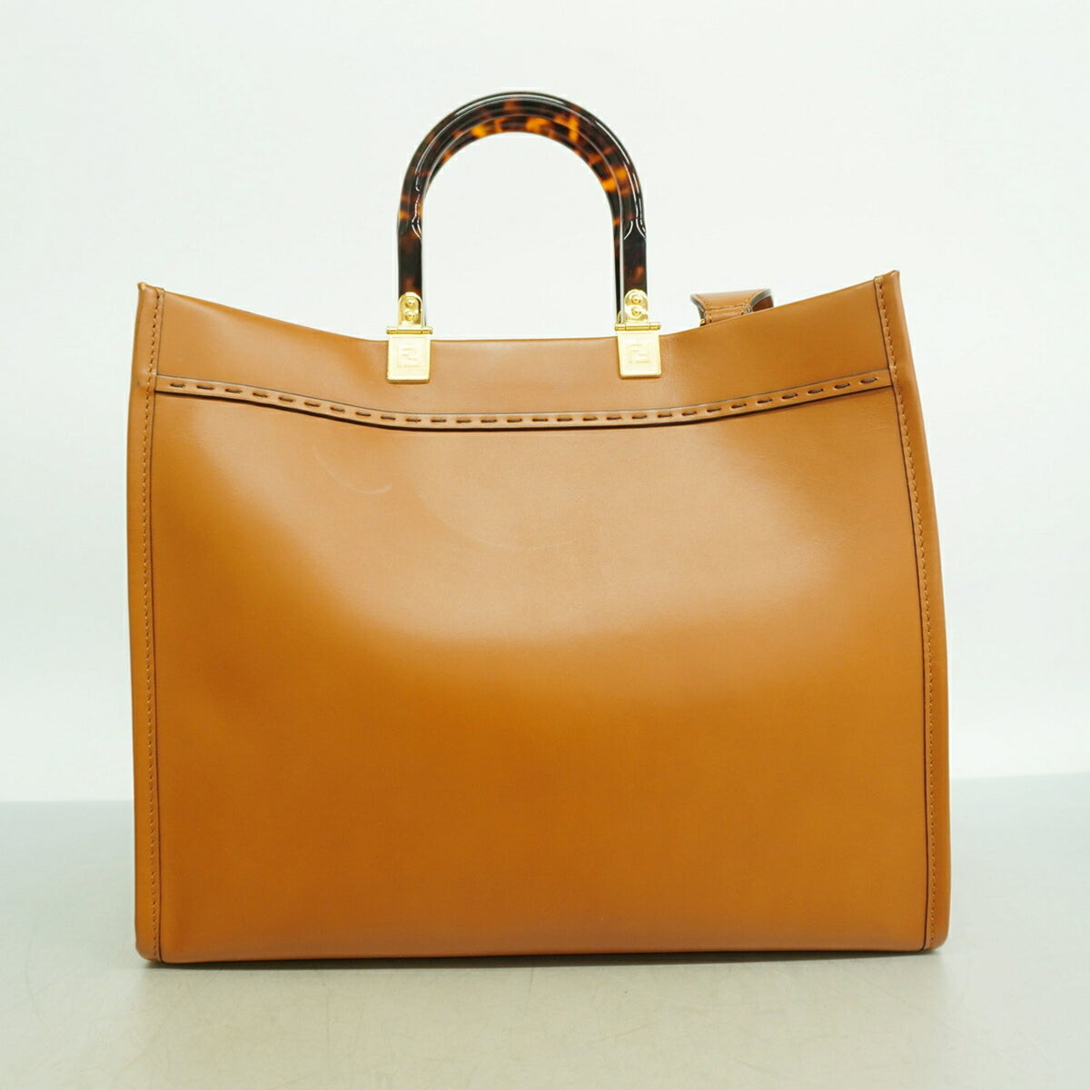 Fendi Brown Leather Tote Bag (Pre-Owned)