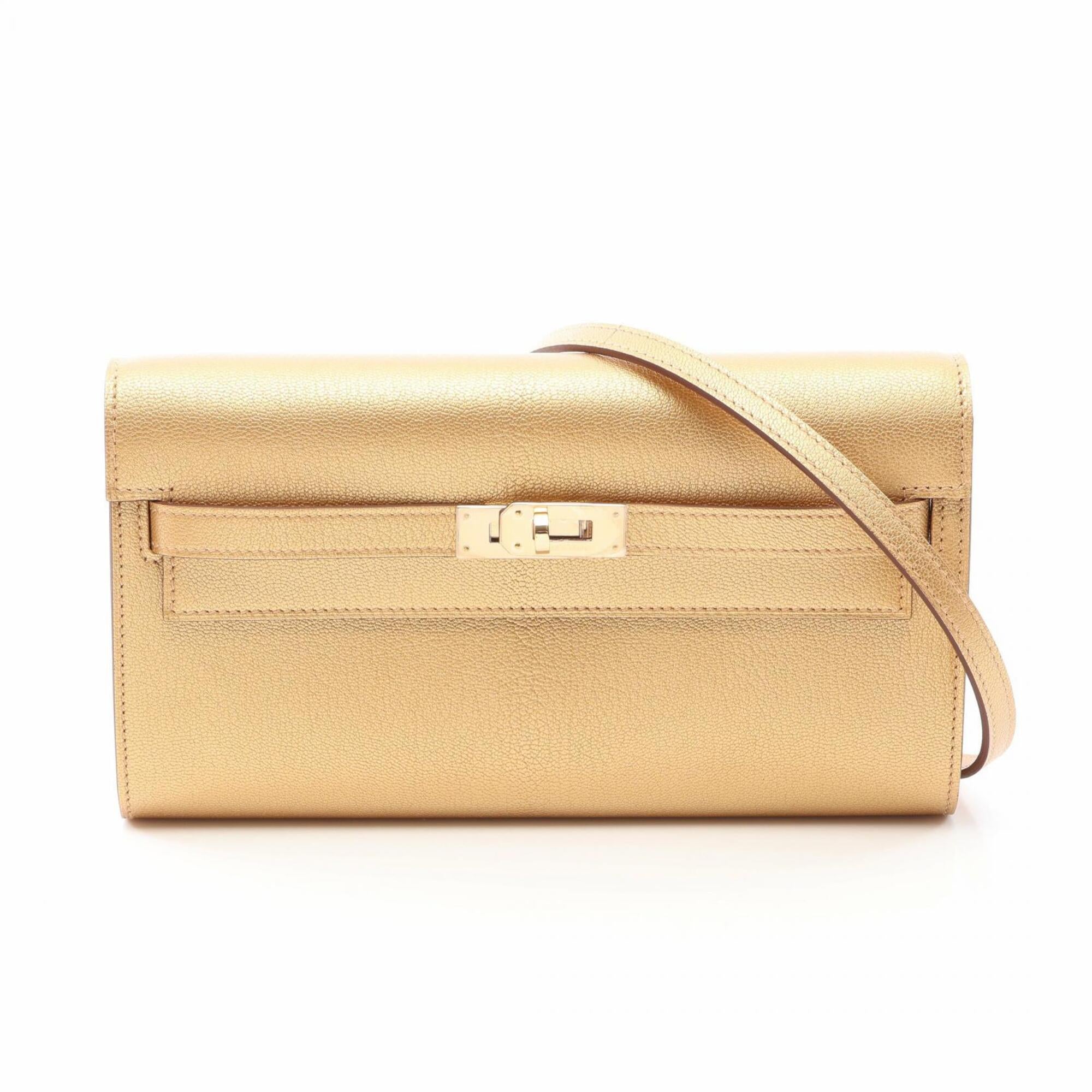 Hermes Gold Handbag Shoulder Bag (Pre-Owned)