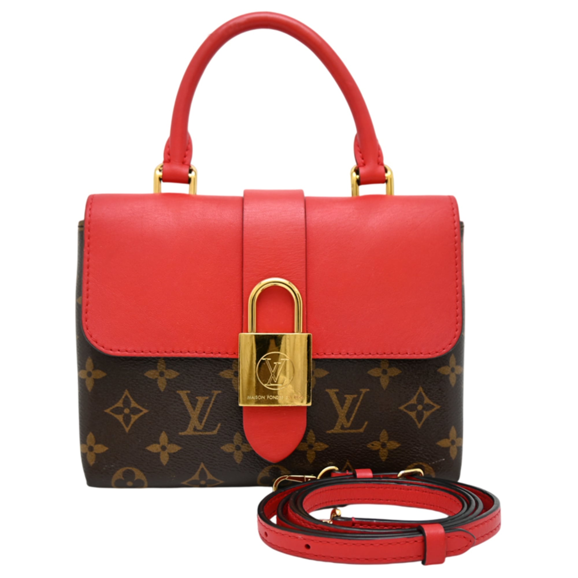 Louis Vuitton Brown Coquelicots Monogram Leather Handbag (Pre-Owned)