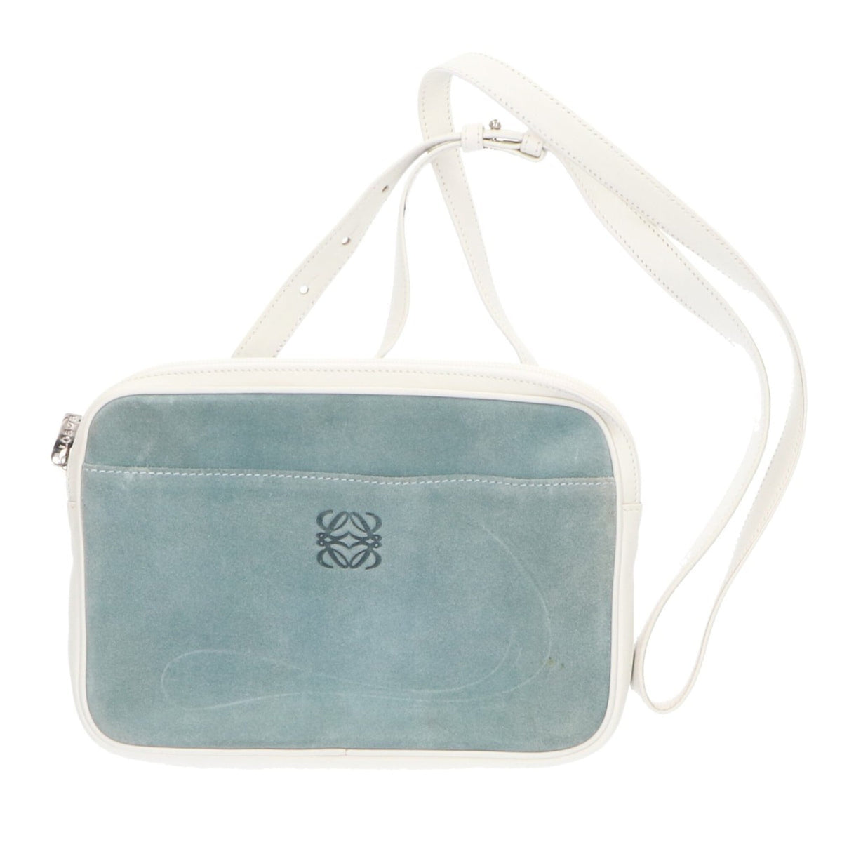 Loewe Green White Leather Shoulder Bag (Pre-Owned)