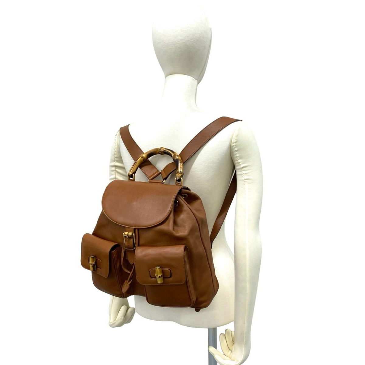 Gucci Brown Leather Backpack (Pre-Owned)