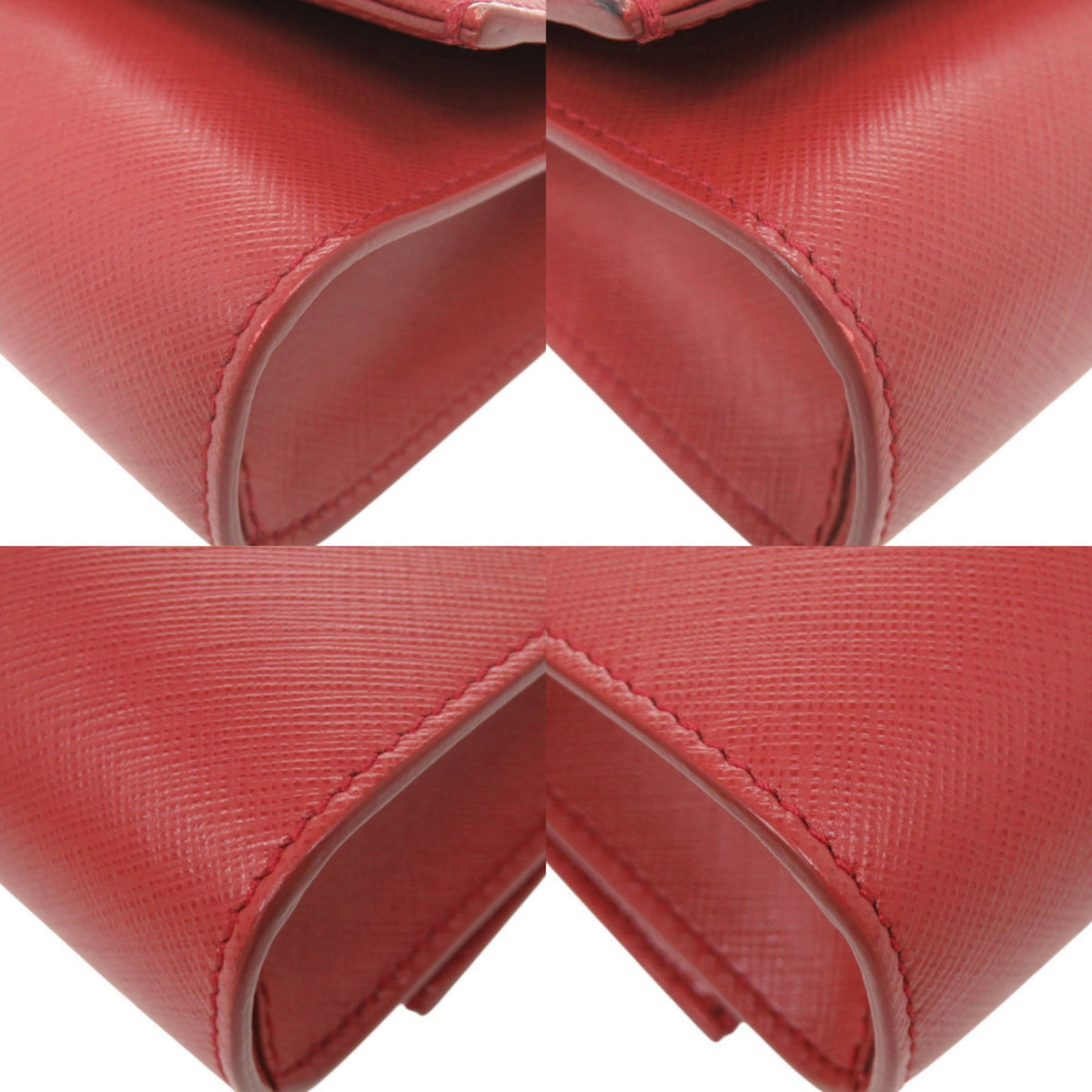 Salvatore Ferragamo Red Color Leather Shoulder Bag (Pre-Owned)