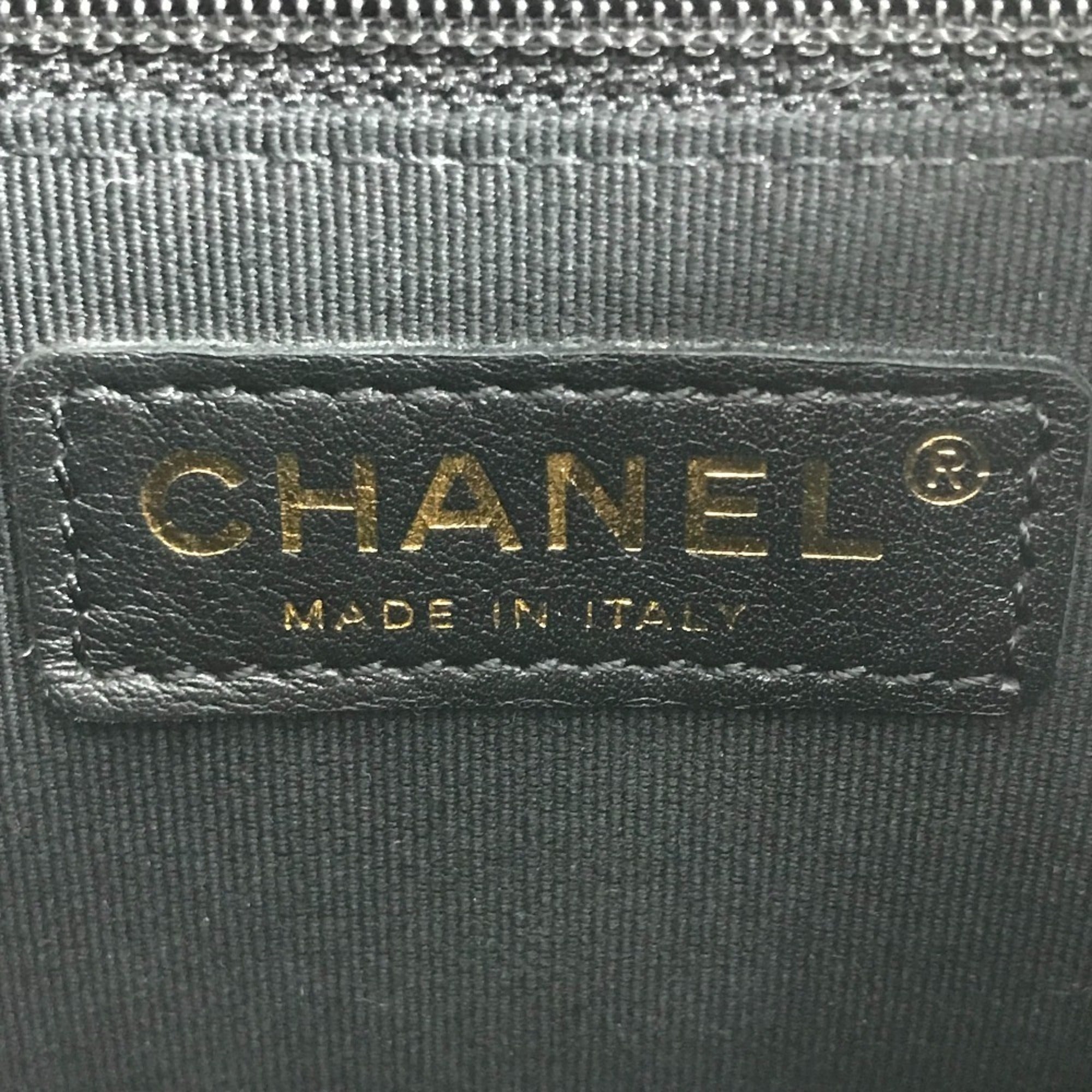 Chanel Black Grained Calfskin Backpack (Pre-Owned)