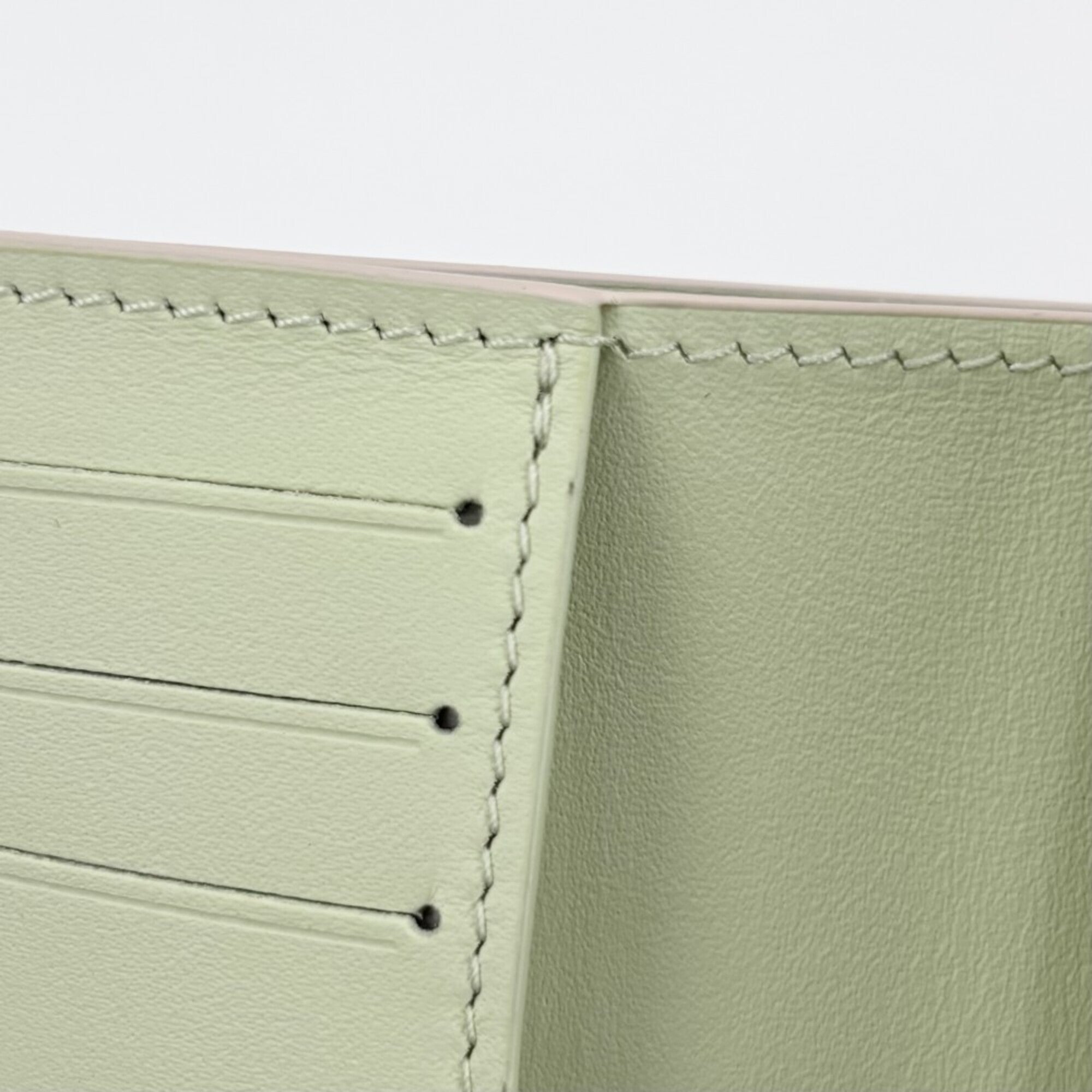Louis Vuitton Beige Monogram Mahina Leather Wallet (Tri-Fold) (Pre-Owned)