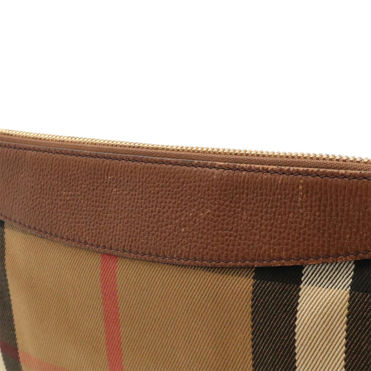 Burberry Beige Black Brown Leather Clutch Bag Pochette Shoulder Bag (Pre-Owned)