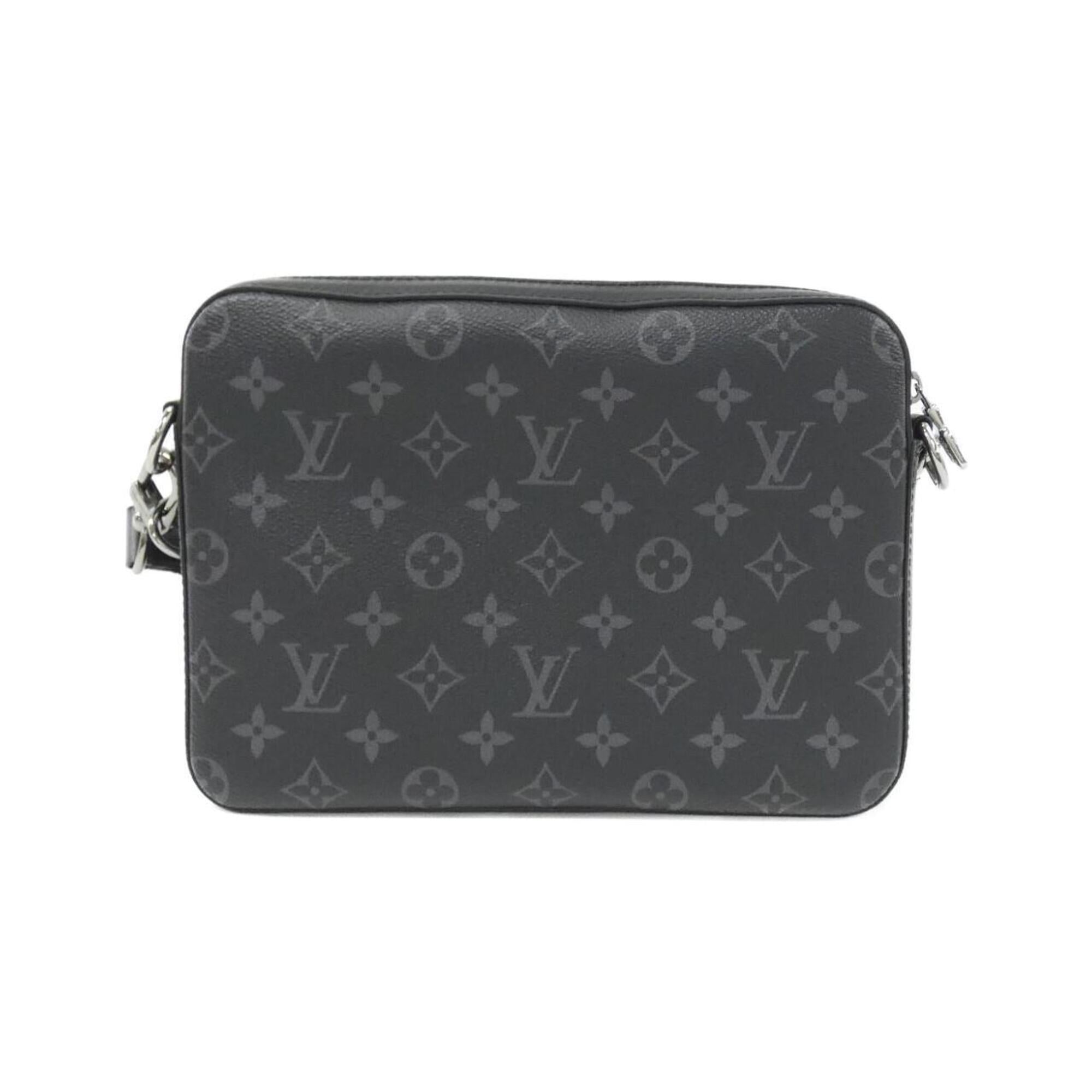 Louis Vuitton Black Gris Coated Canvas Pouch Shoulder Bag (Pre-Owned)