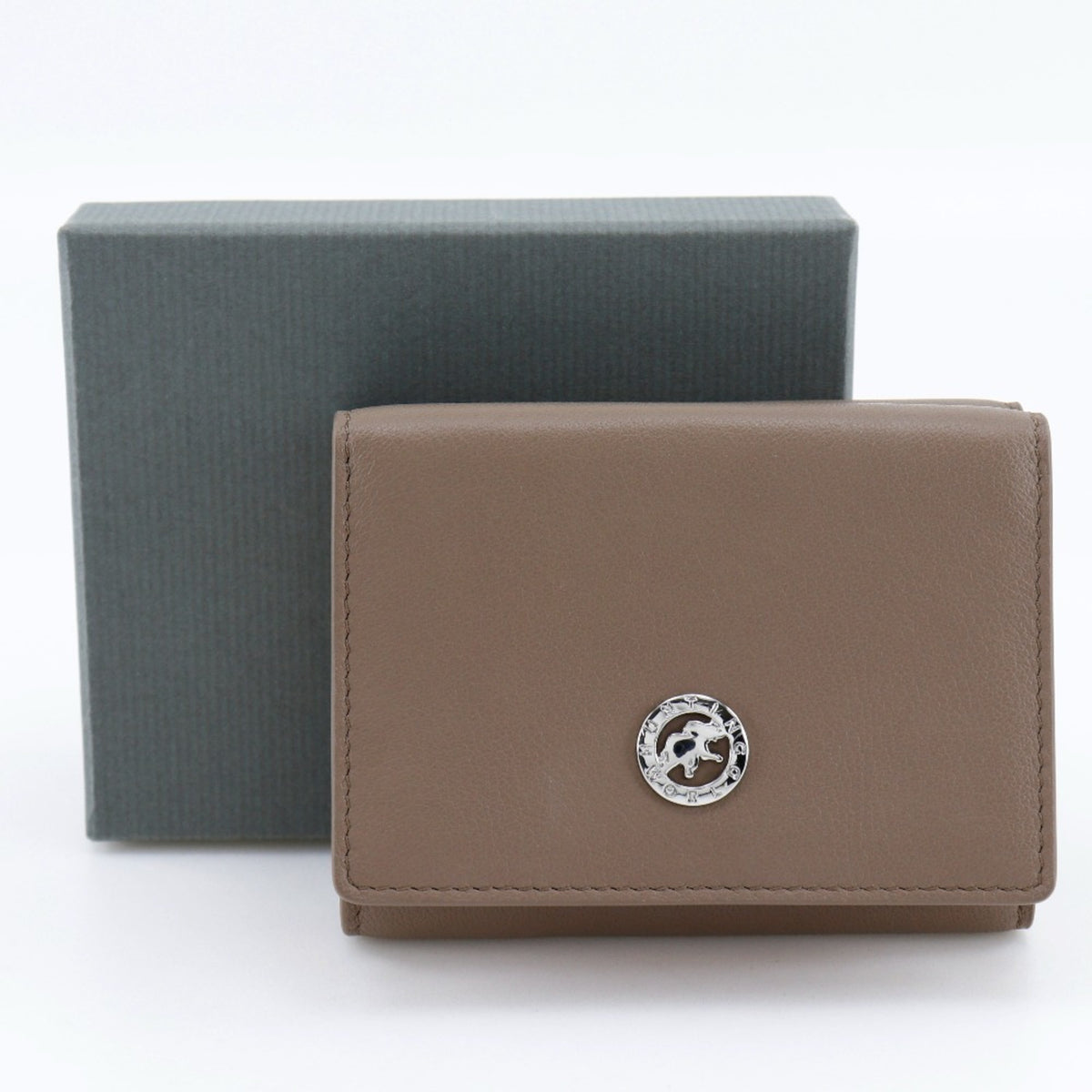 Hunting World Brown Orange Leather Wallet (Tri-Fold) (Pre-Owned)