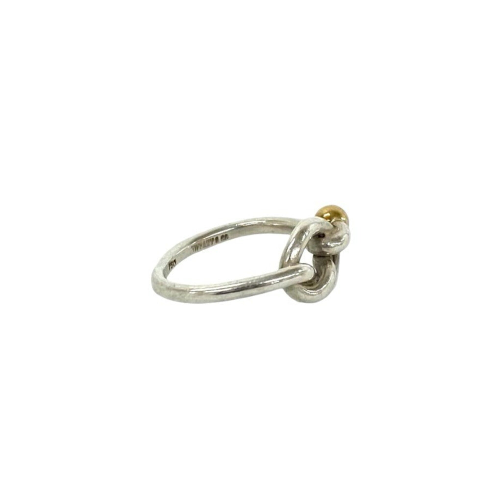 Tiffany Gold Silver Yellow Gold (18K) Silver 925 Band Ring (Pre-Owned)