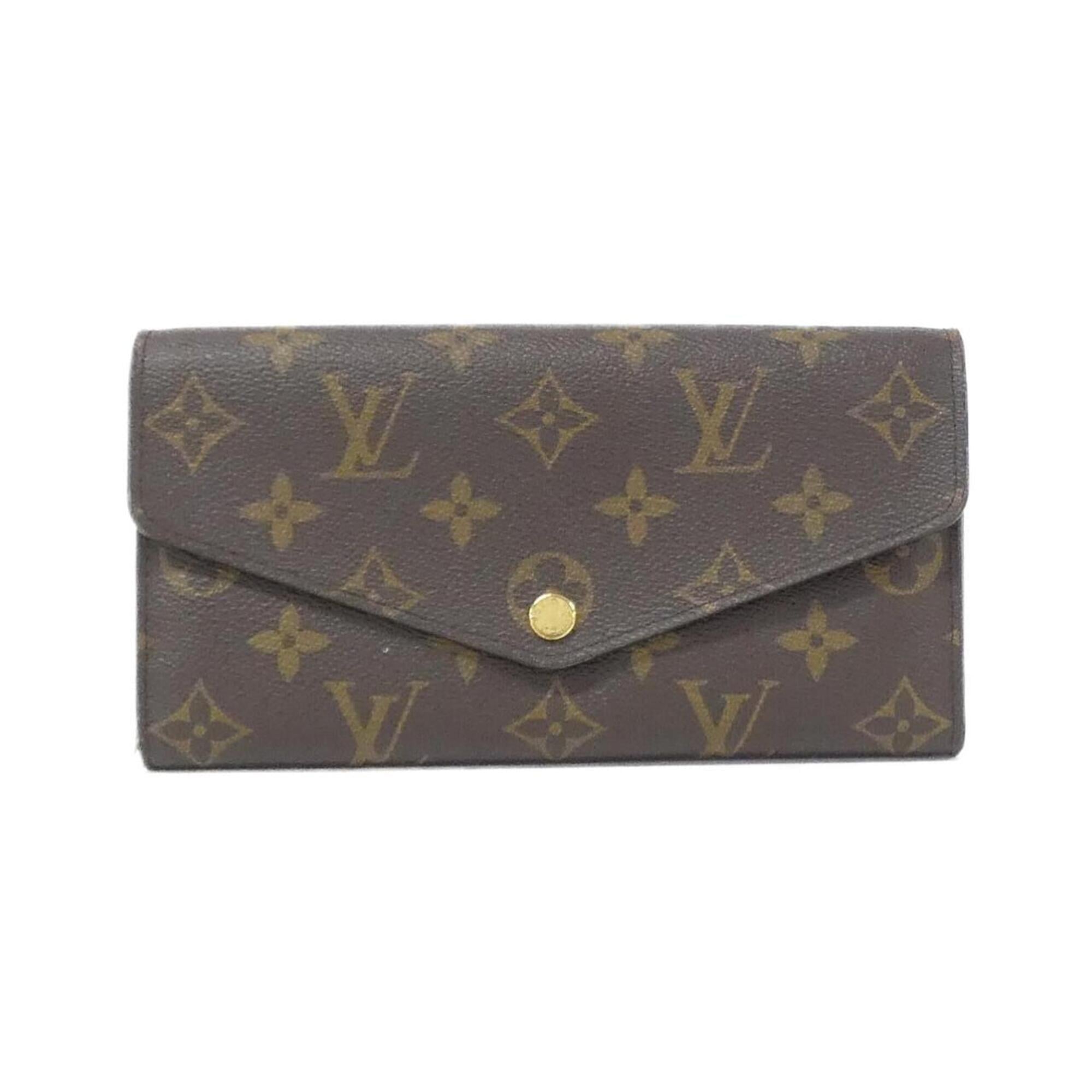 Louis Vuitton Brown Coated Canvas Long Wallet (Bi-Fold) (Pre-Owned)