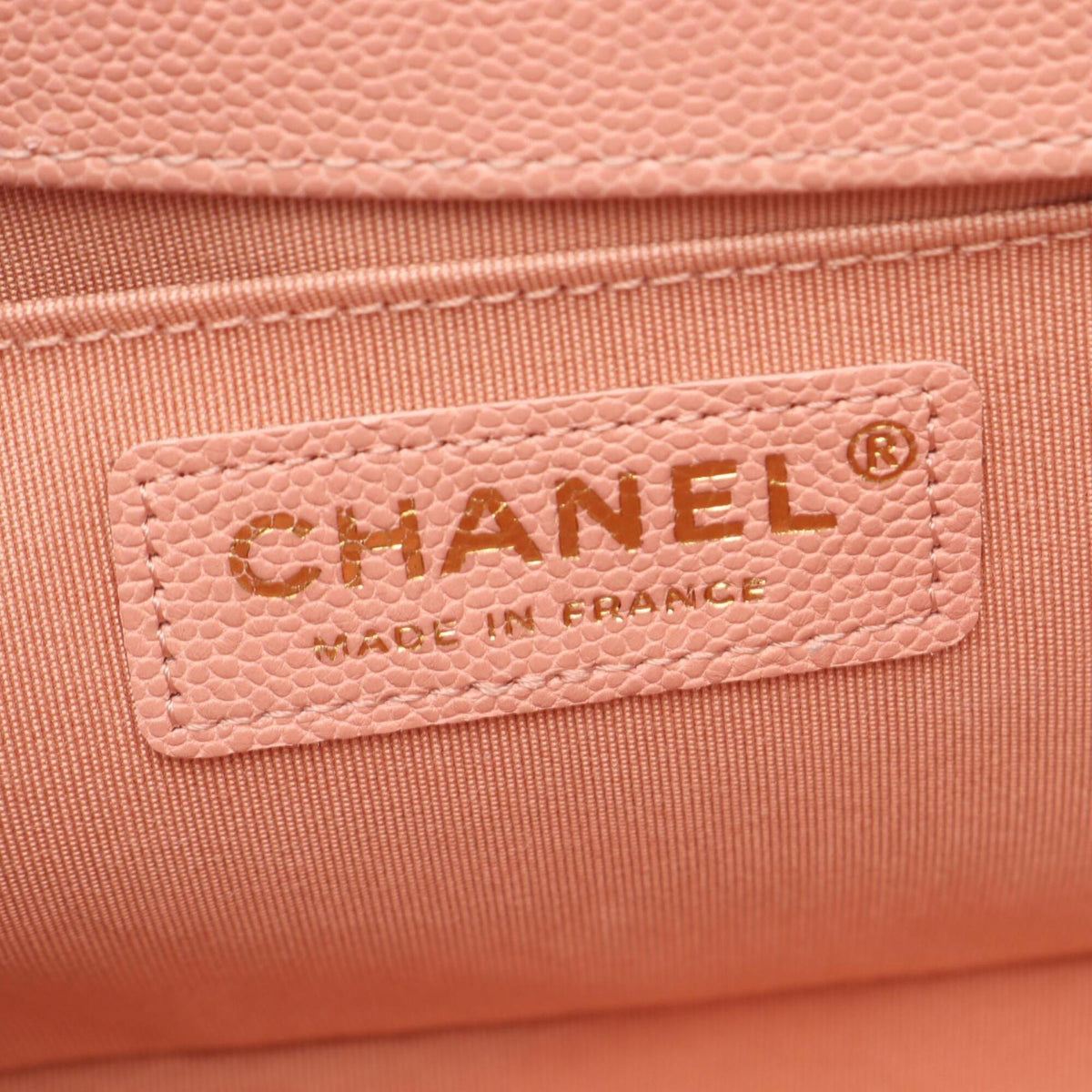 Chanel Pink Grained Calfskin Handbag Shoulder Bag (Pre-Owned)