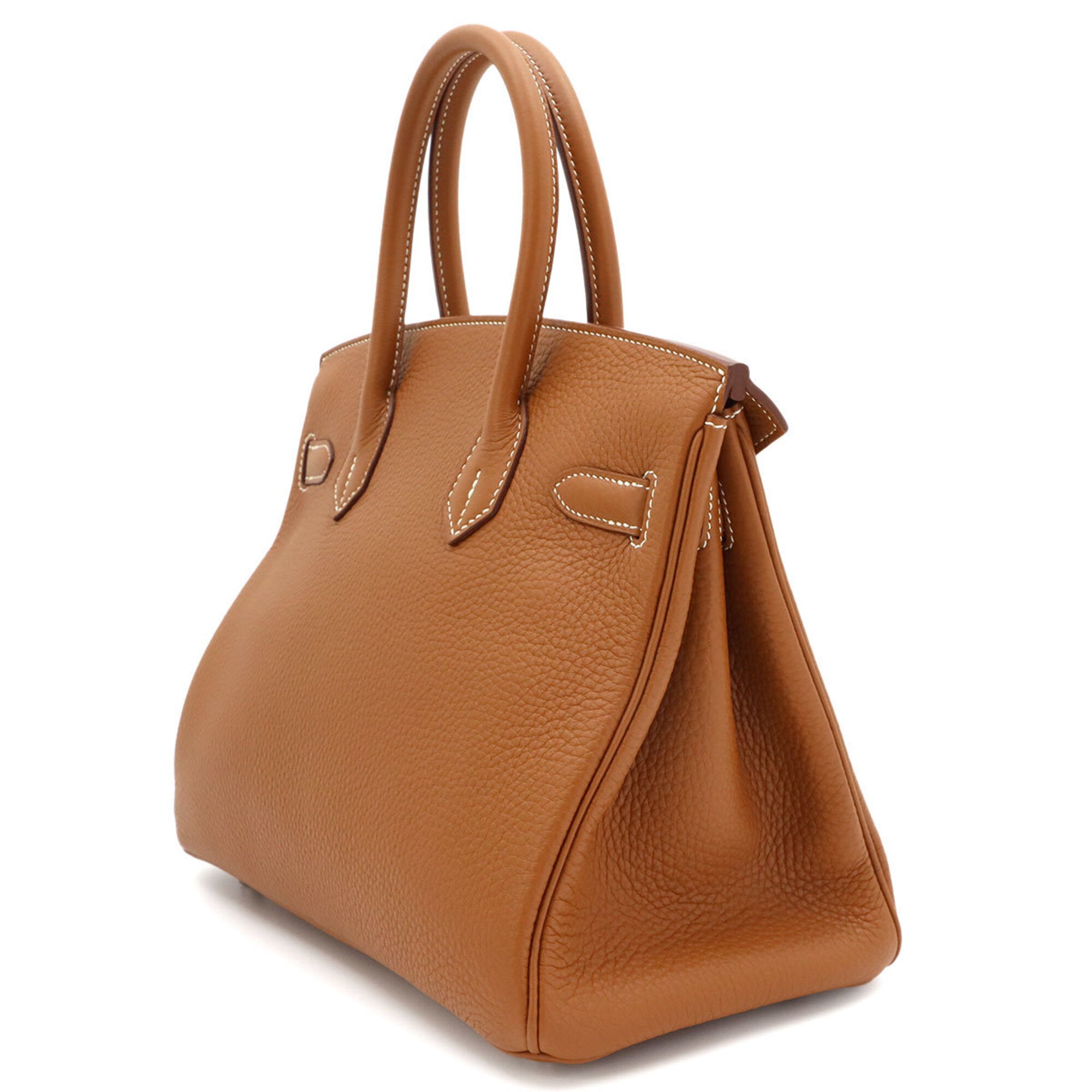 Hermes Brown Taurillon Clemence Leather Handbag (Pre-Owned)