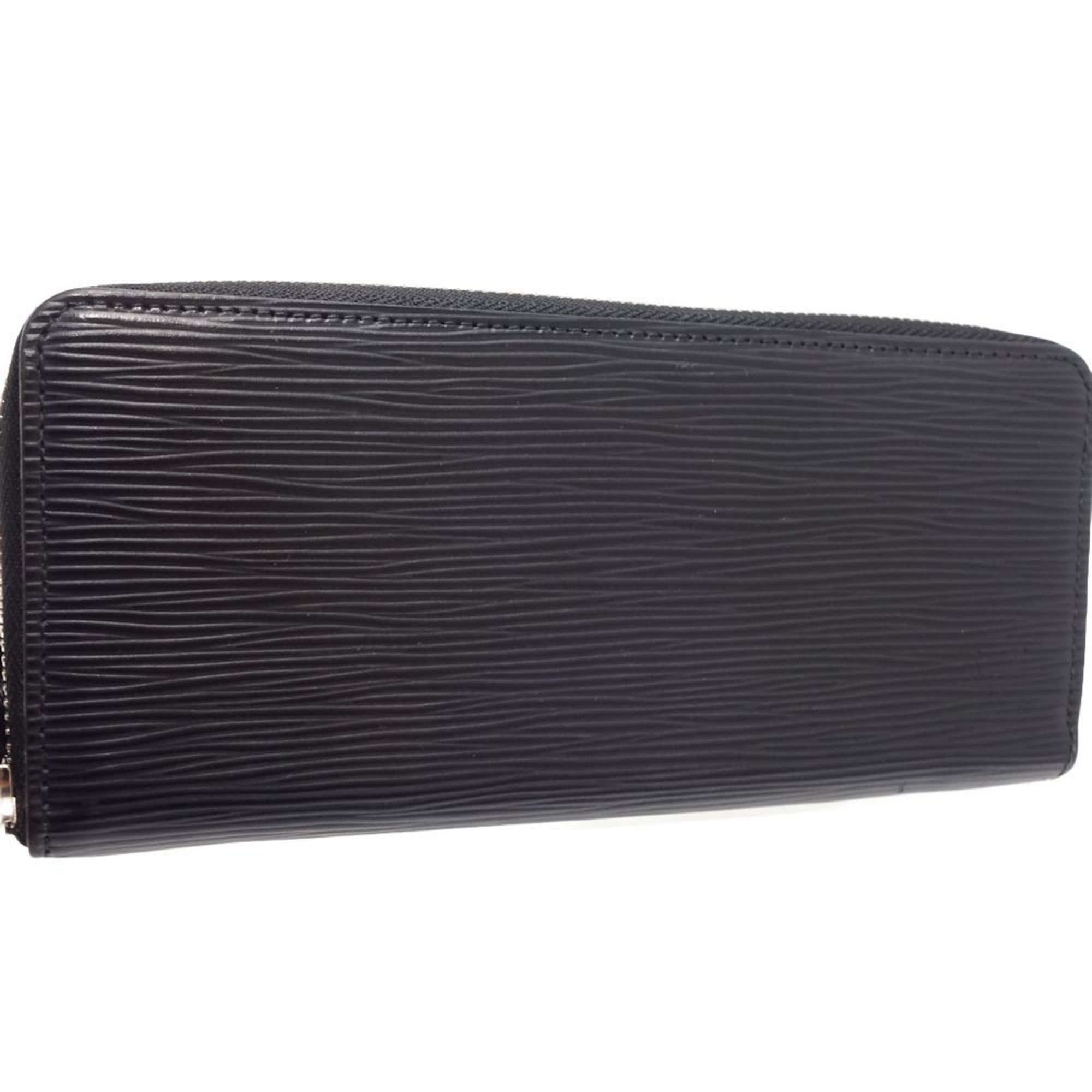 Louis Vuitton Noir Leather Coin Purse/Coin Case (Pre-Owned)