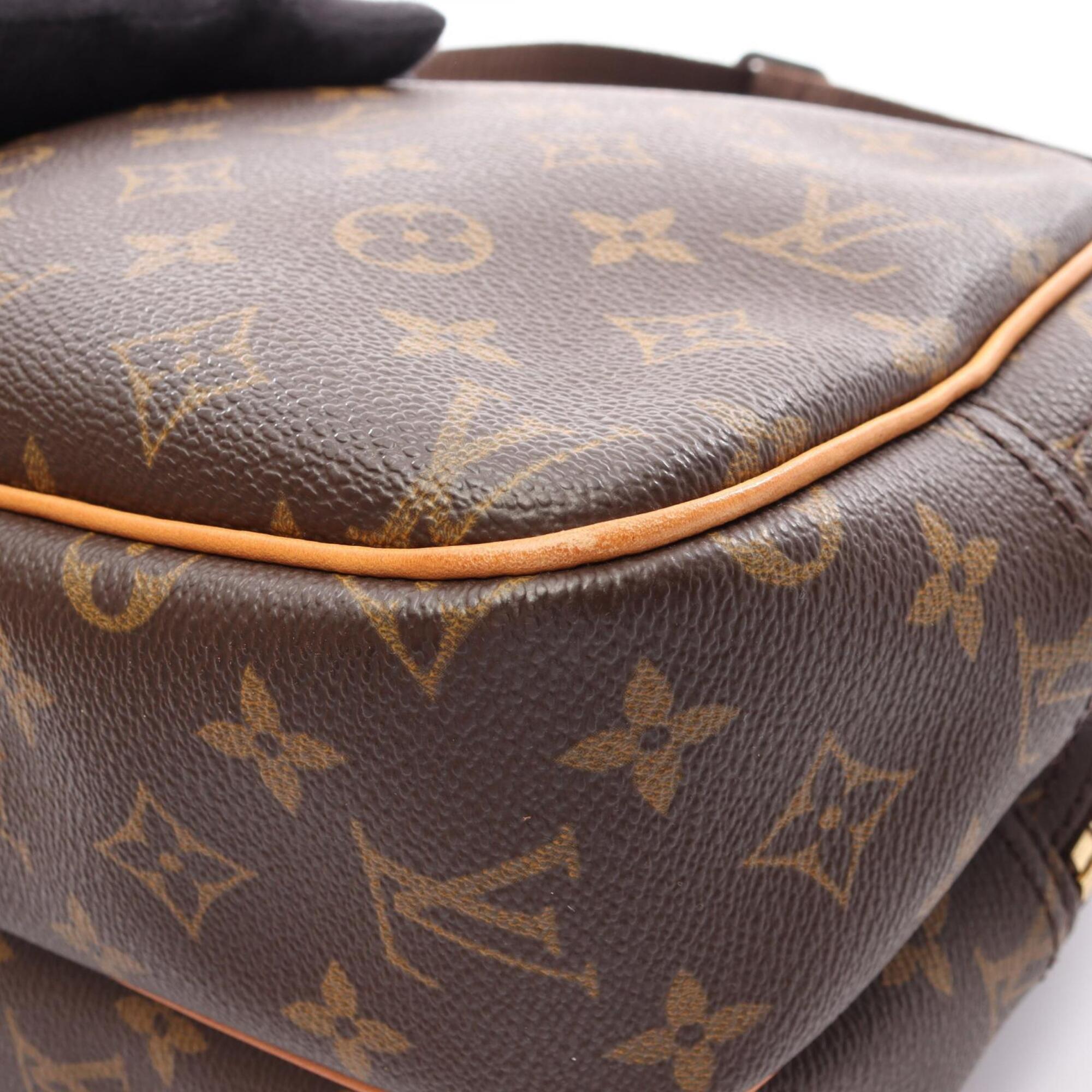Louis Vuitton Monogram Brown Coated Canvas Leather Handbag Shoulder Bag (Pre-Owned)