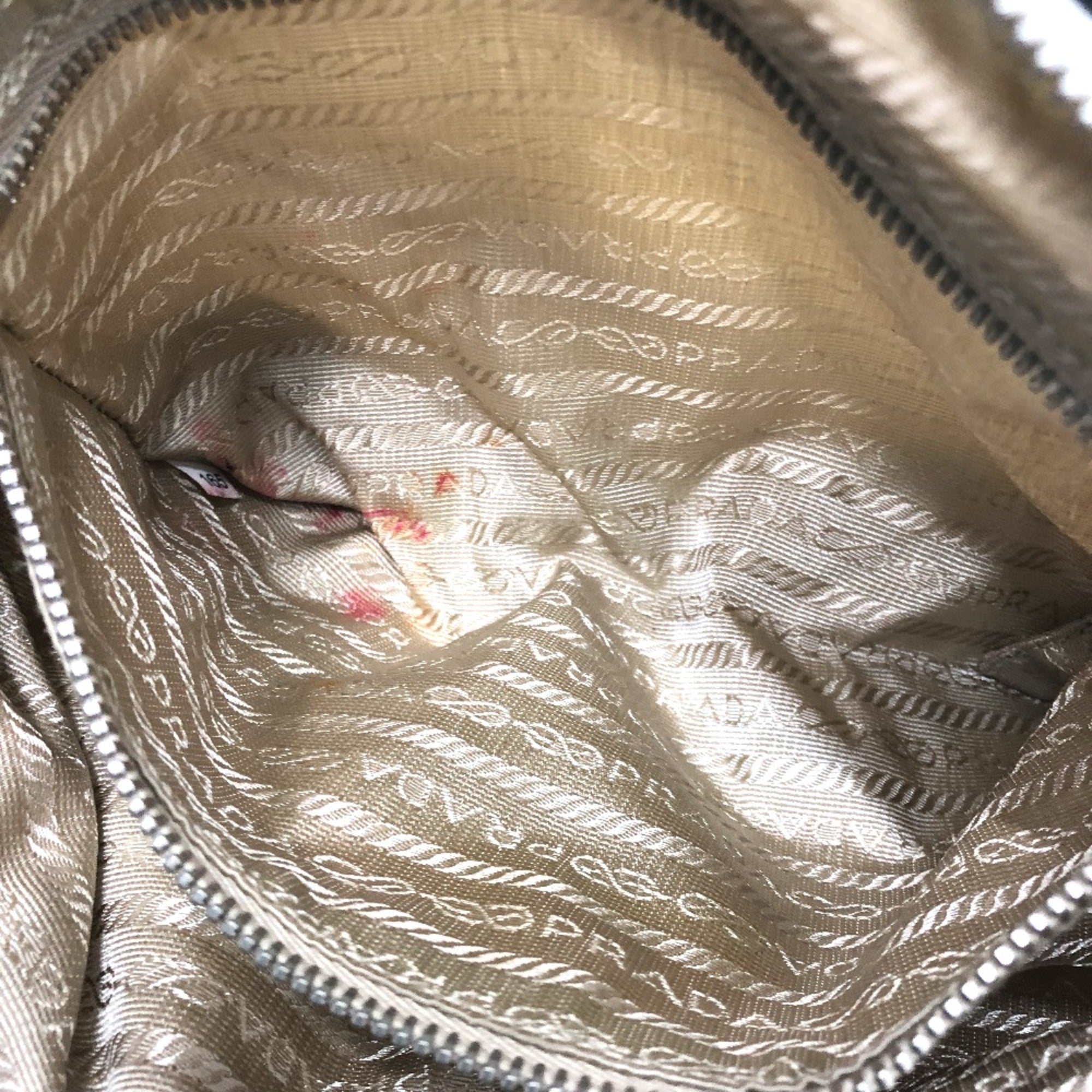 Prada White Cloth Shoulder Bag (Pre-Owned)