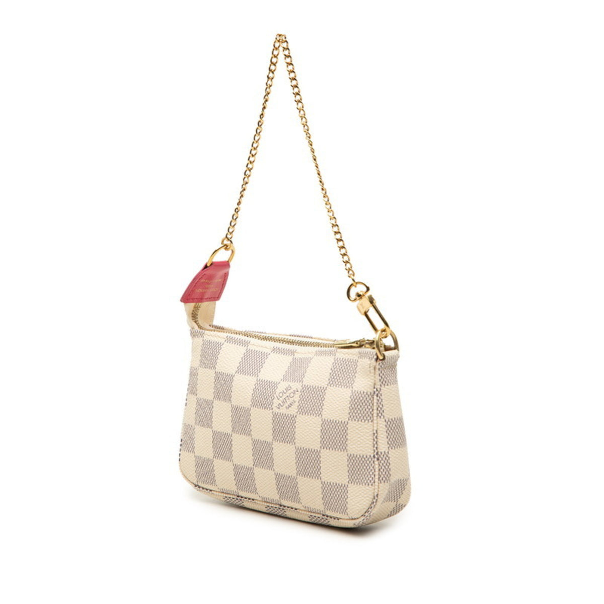 Louis Vuitton Multi-Color White Leather Pvc Handbag Pochette Pouch (Pre-Owned)