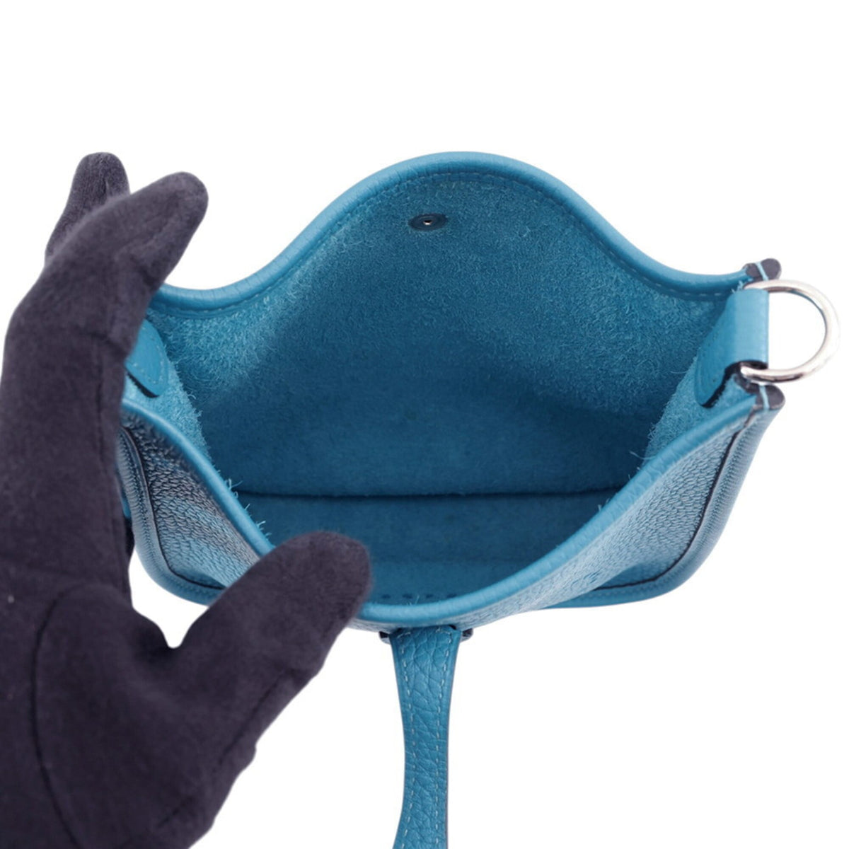Hermes Evelyne Cobalt Taurillon Clemence Leather Shoulder Bag (Pre-Owned)