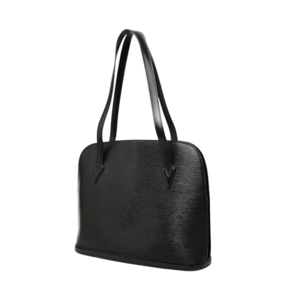 Louis Vuitton Black Noir Leather Shoulder Bag Tote Bag (Pre-Owned)