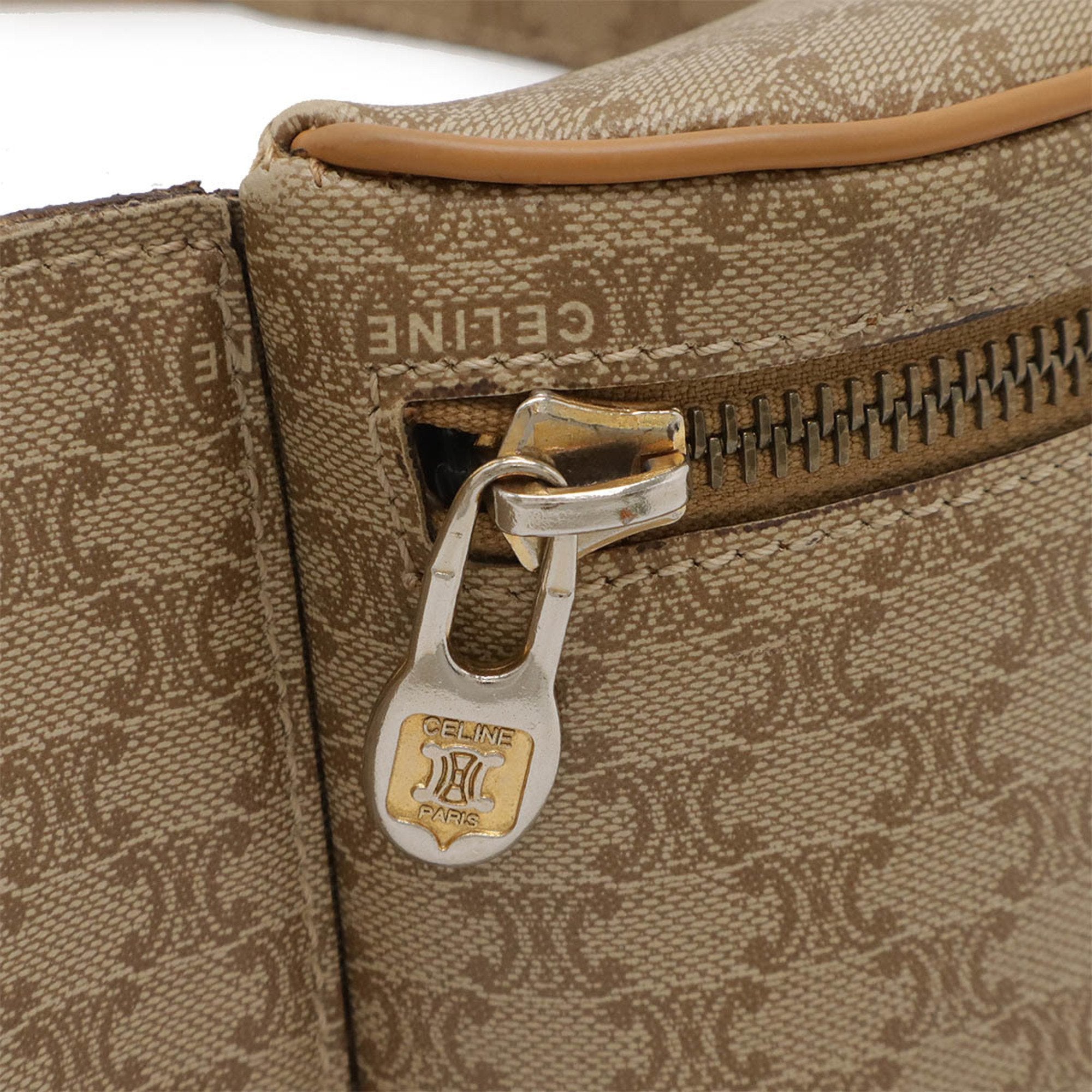 Celine Macadam Beige Pvc Pouch Sling Bag (Pre-Owned)