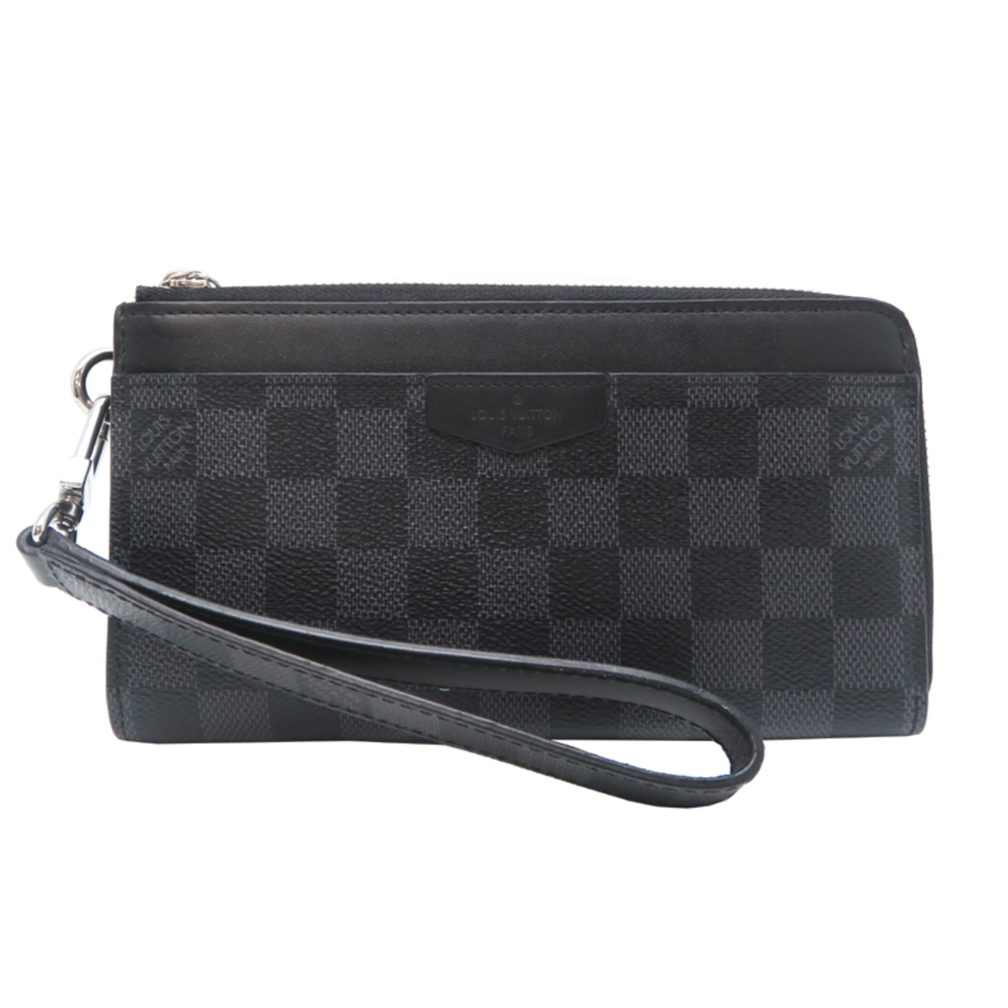 Louis Vuitton Black Damier Graphite Long Wallet (Bi-Fold) (Pre-Owned)