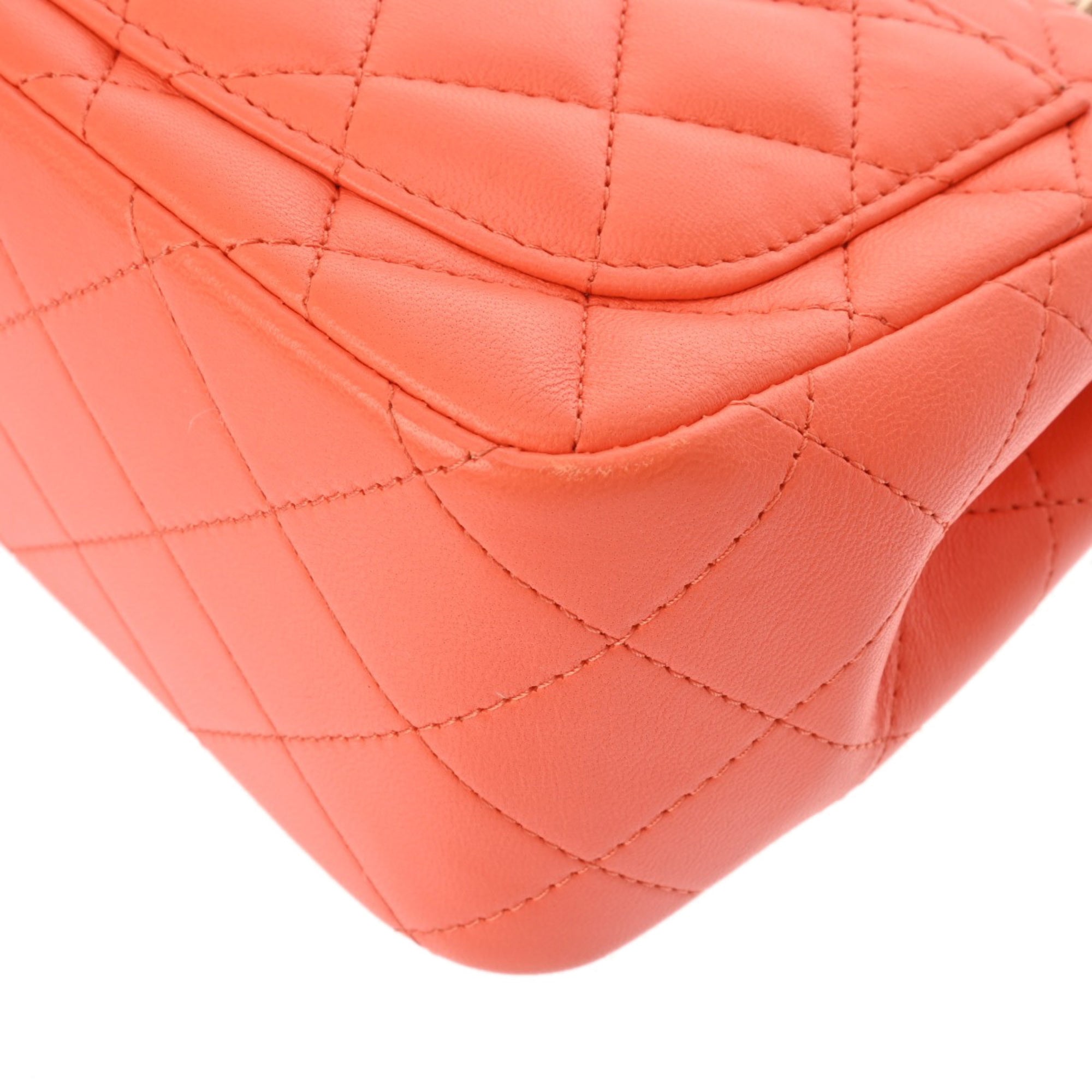 Chanel Orange Leather Shoulder Bag (Pre-Owned)