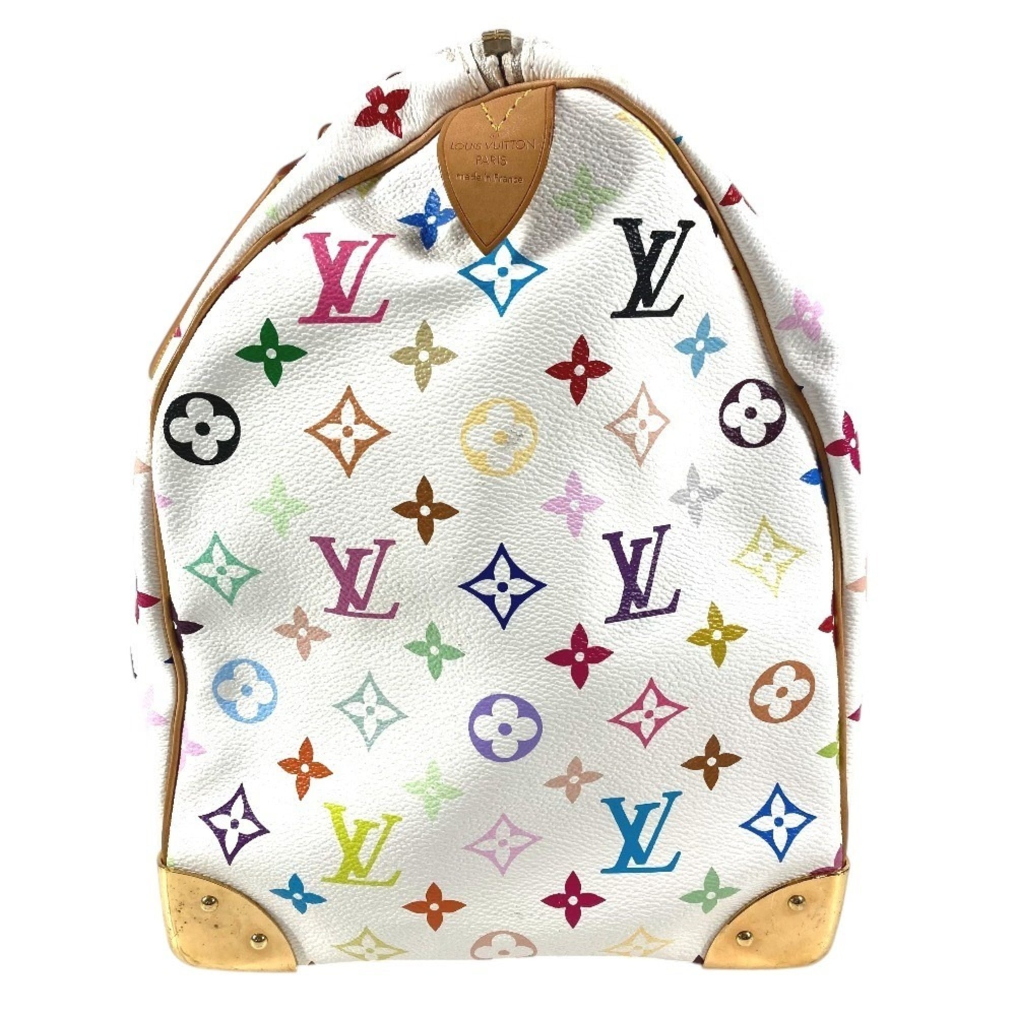 Louis Vuitton Monogram Multicolore Blanc White Monogram Multicolore Boston Bag Handbag (Pre-Owned)