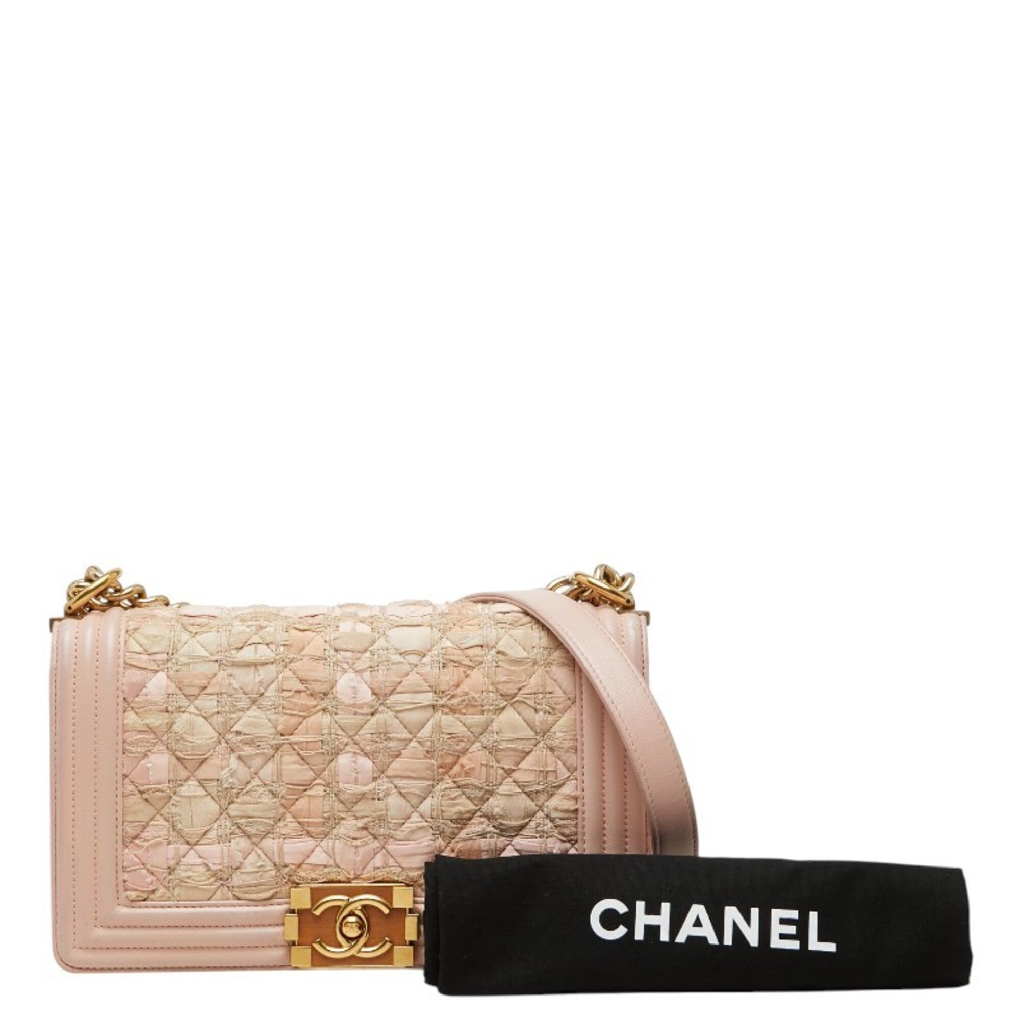 Chanel Pink Tweed Shoulder Bag (Pre-Owned)