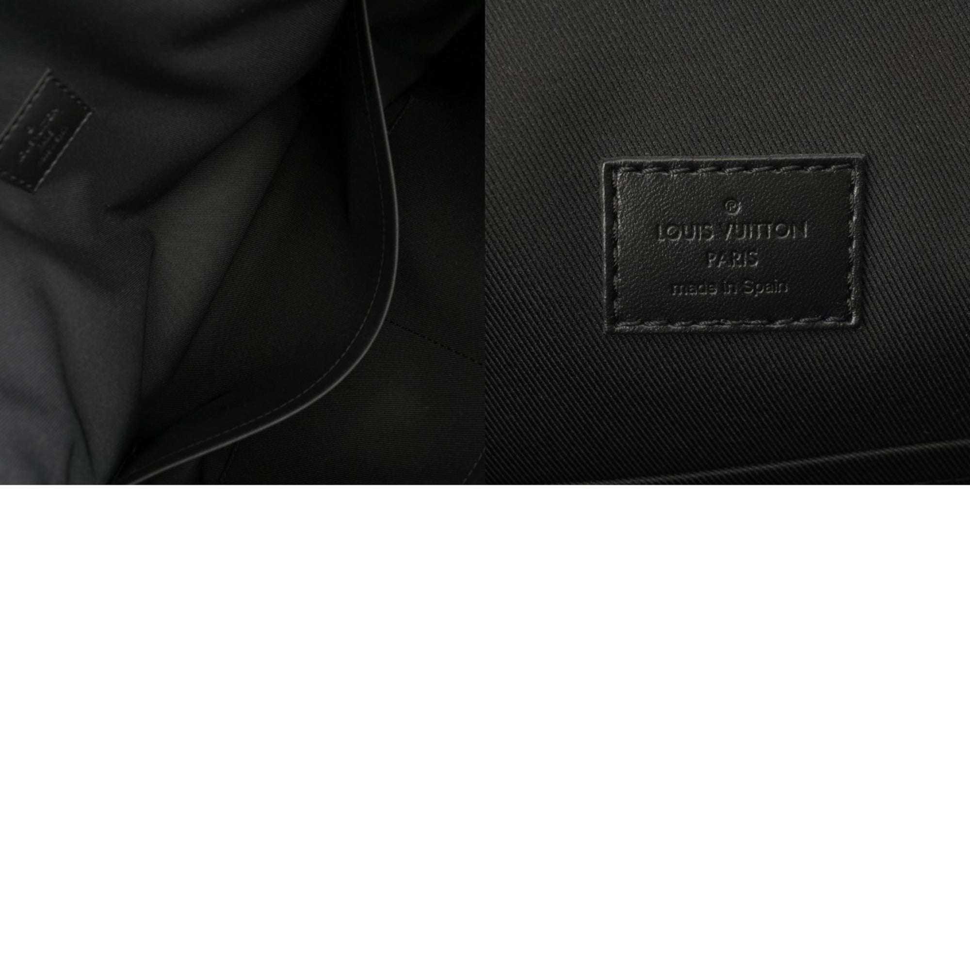 Louis Vuitton Black Brown Monogram Leather Shoulder Bag (Pre-Owned)