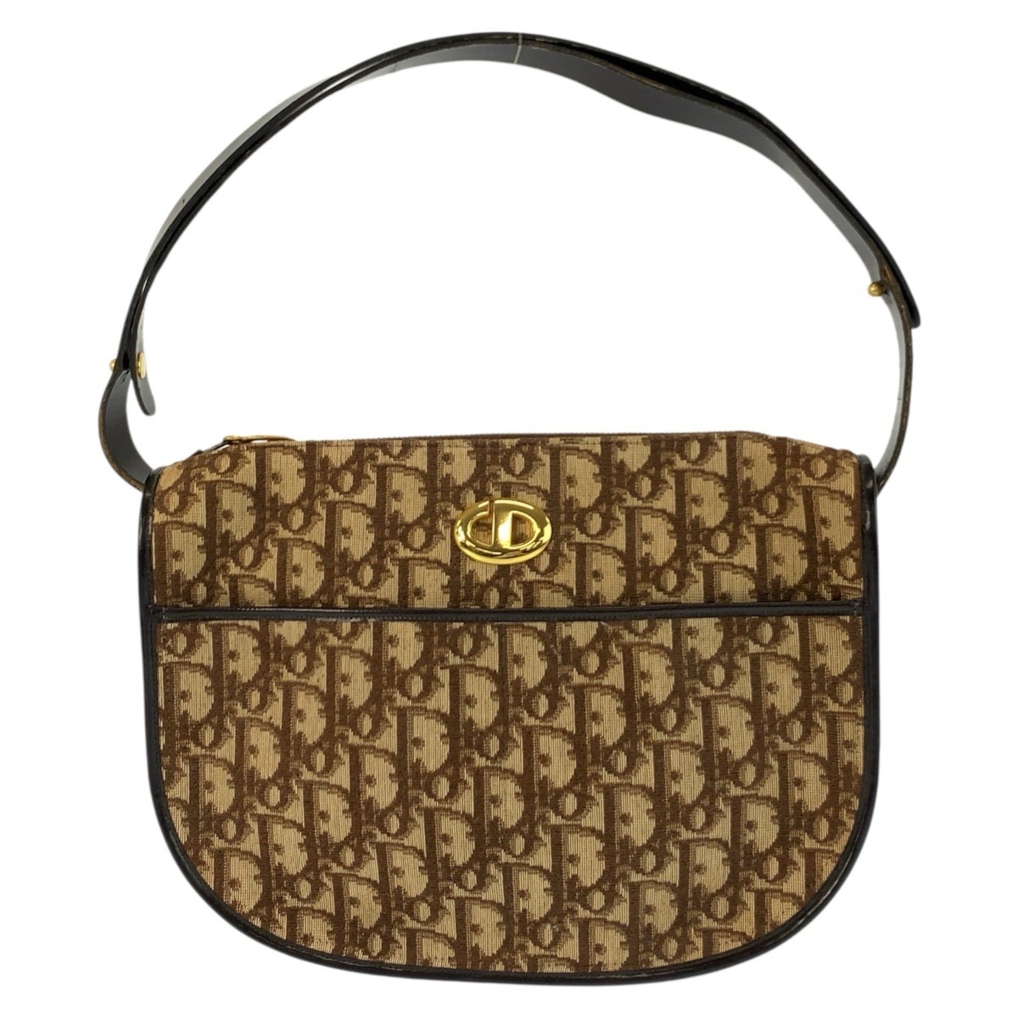 Christian Dior Brown Canvas Leather Handbag (Pre-Owned)