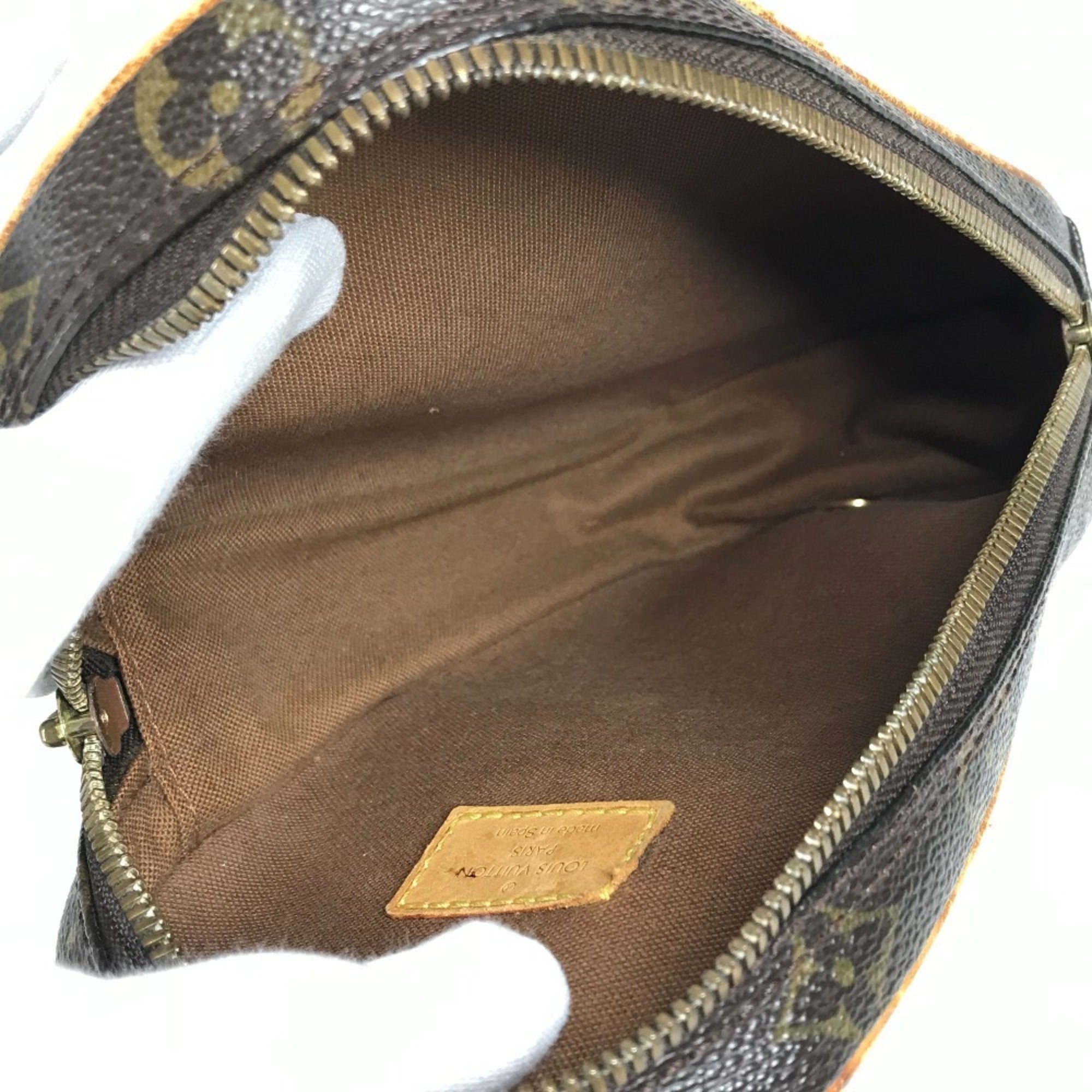 Louis Vuitton Brown Monogram Pochette Shoulder Bag Sling Bag (Pre-Owned)