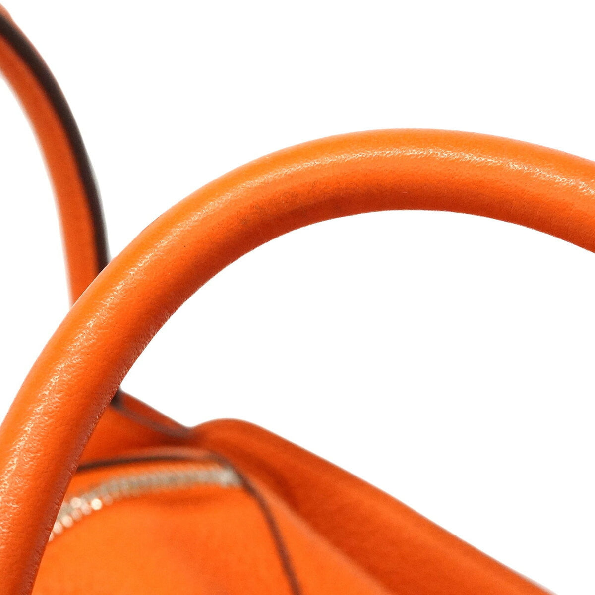 Hermes Orange Poppy Taurillon Clemence Leather Handbag (Pre-Owned)