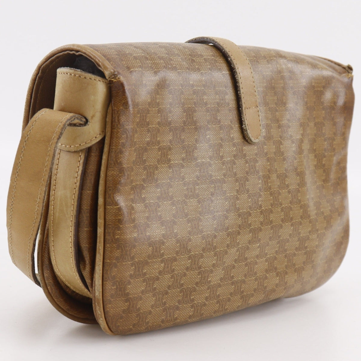 Celine Macadam Brown Pvc Shoulder Bag (Pre-Owned)