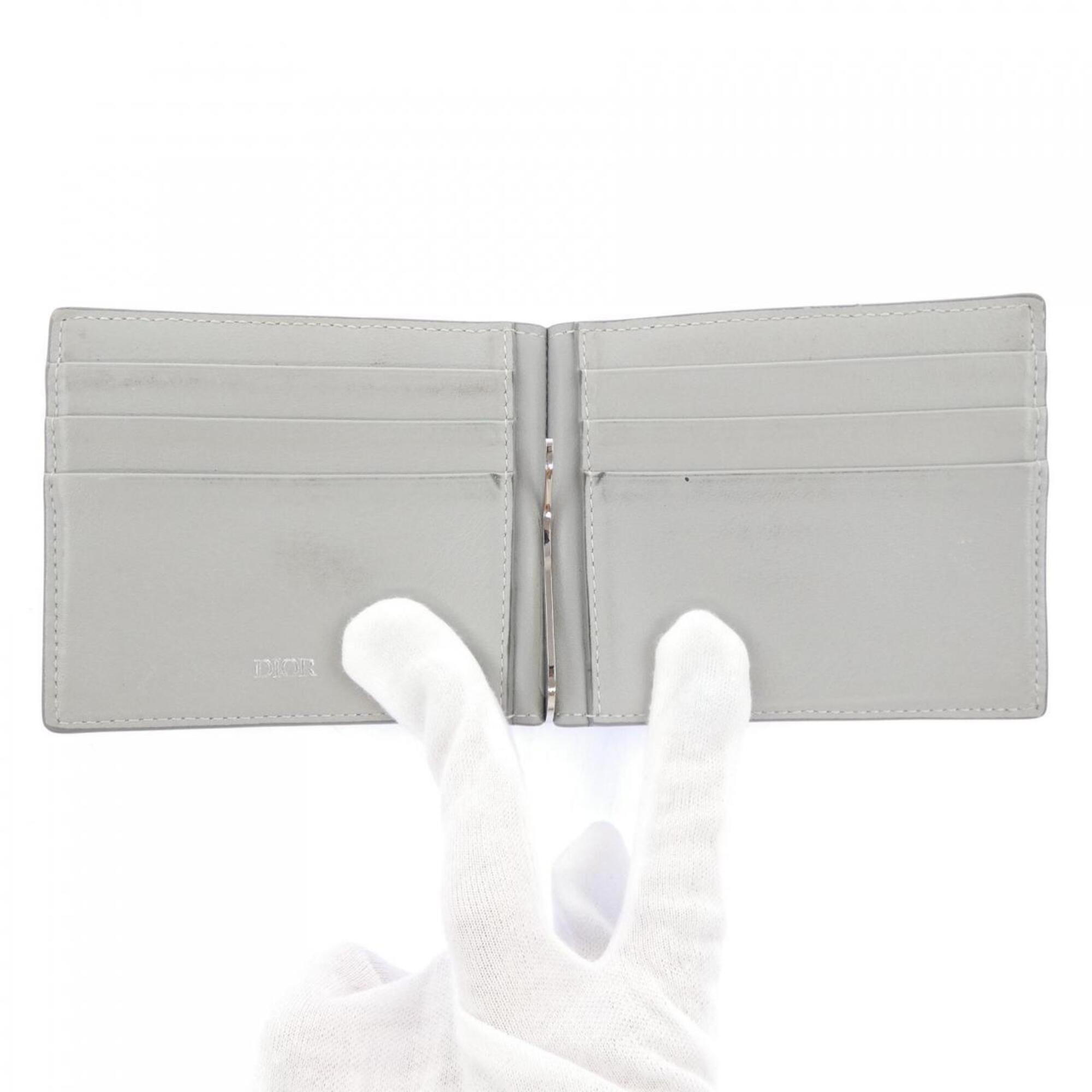 Christian Dior Gray Bill Wallet (Bi-Fold) (Pre-Owned)