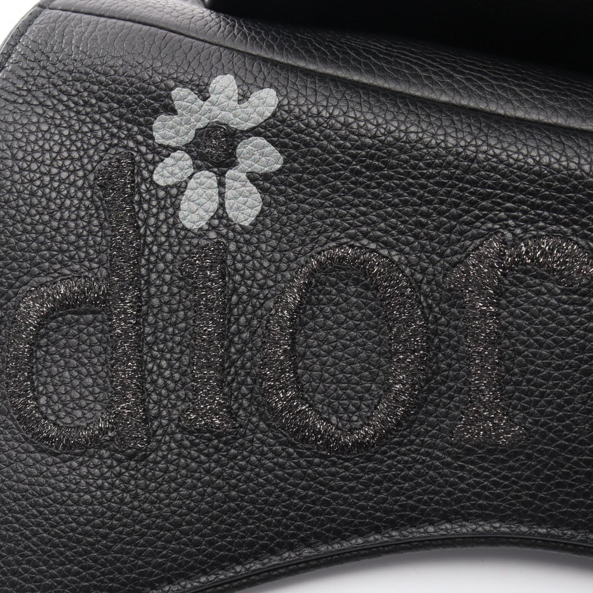 Christian Dior Black Leather Fanny Pack Sling Bag (Pre-Owned)