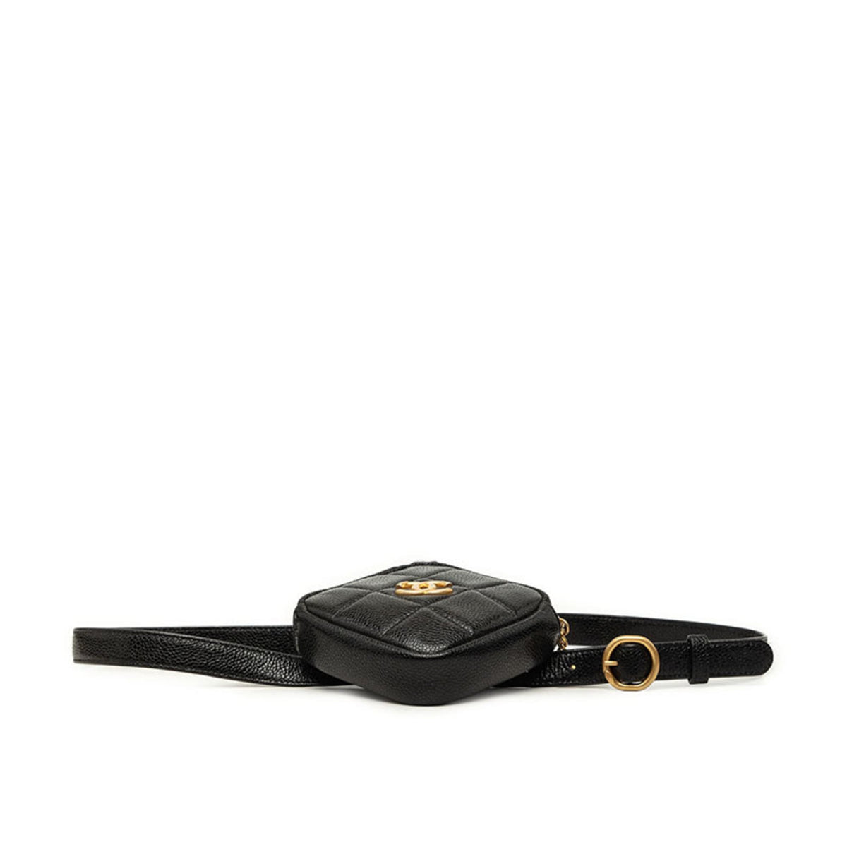 Chanel Black Grained Calfskin Fanny Pack (Pre-Owned)