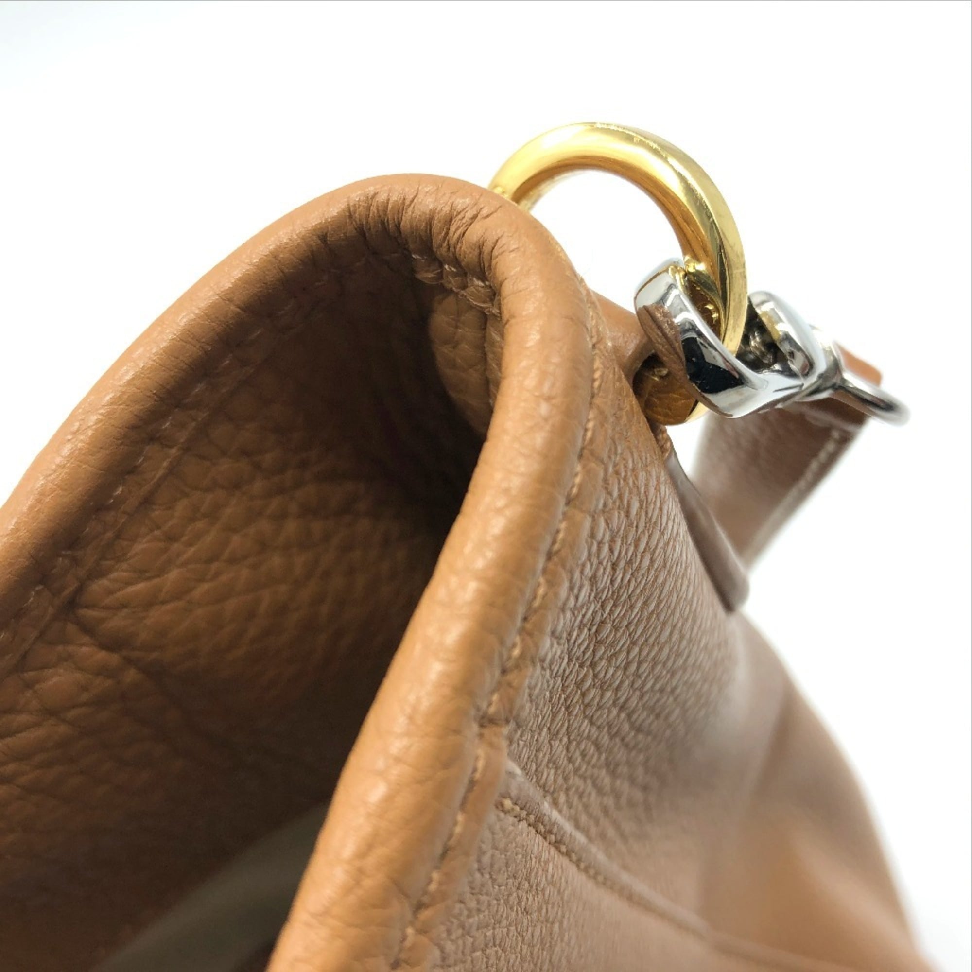 Tory Burch Brown Camel Leather Handbag Shoulder Bag Tote Bag (Pre-Owned)