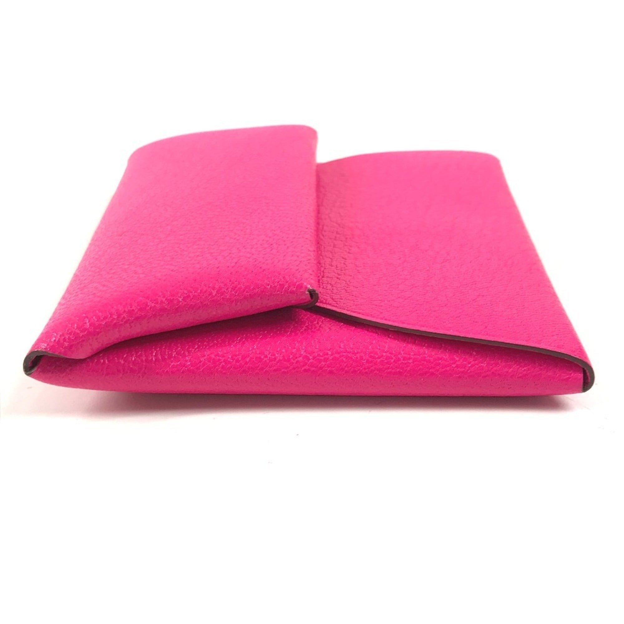 Hermes Pink Leather Coin Purse/Coin Case (Pre-Owned)