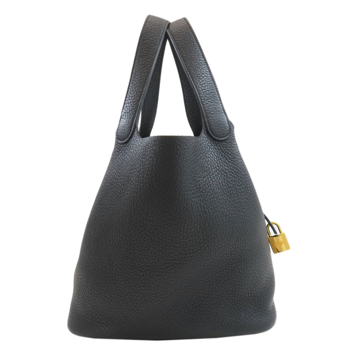 Hermes Picotin Black Taurillon Clemence Leather Handbag (Pre-Owned)