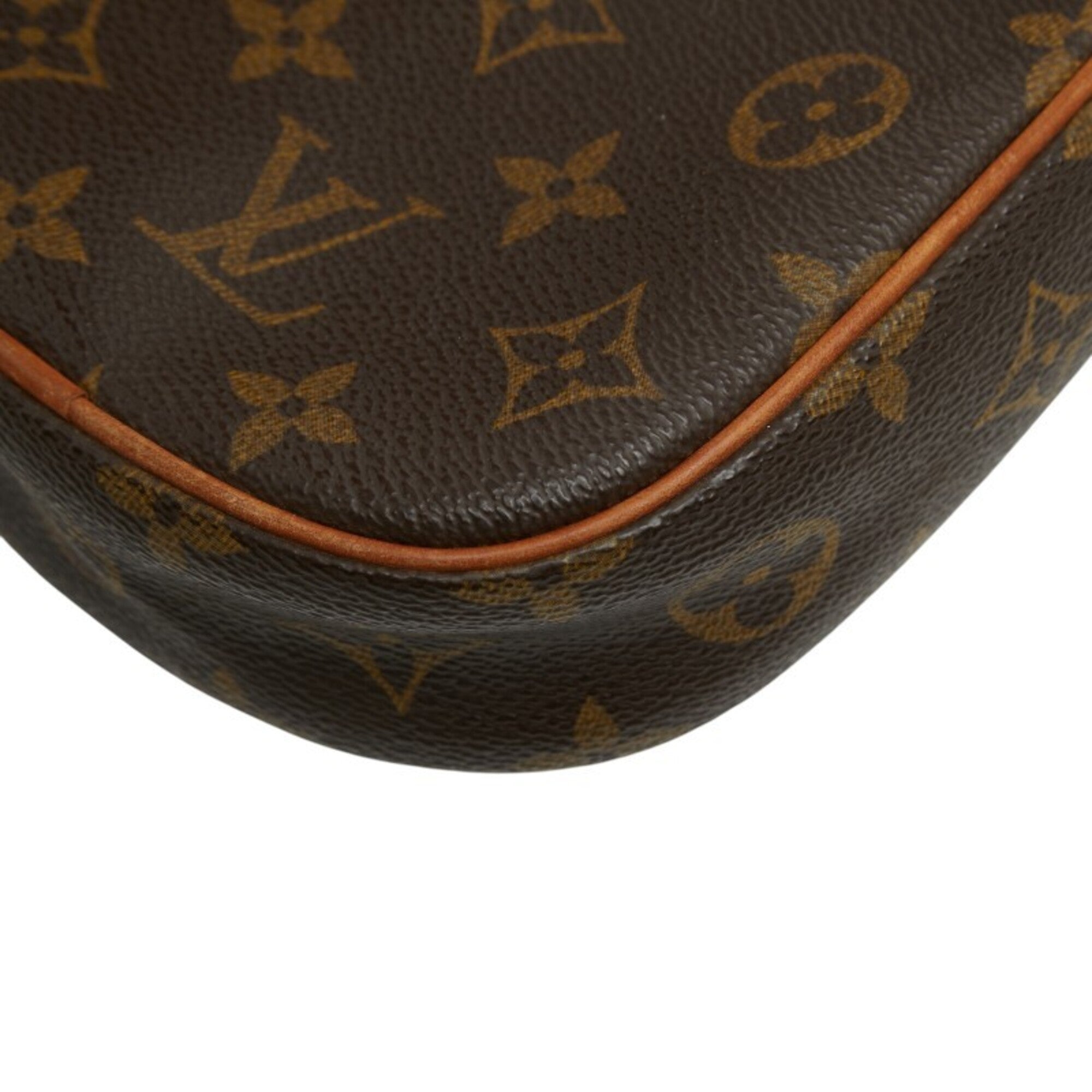 Louis Vuitton Monogram Brown Pvc Leather Pochette Shoulder Bag Sling Bag (Pre-Owned)